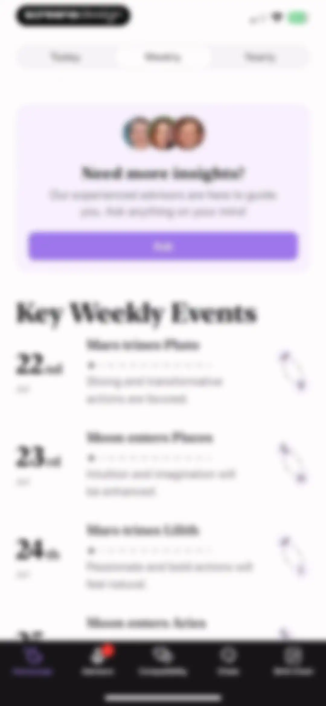 Serene: Talk to Astrologer screen 36