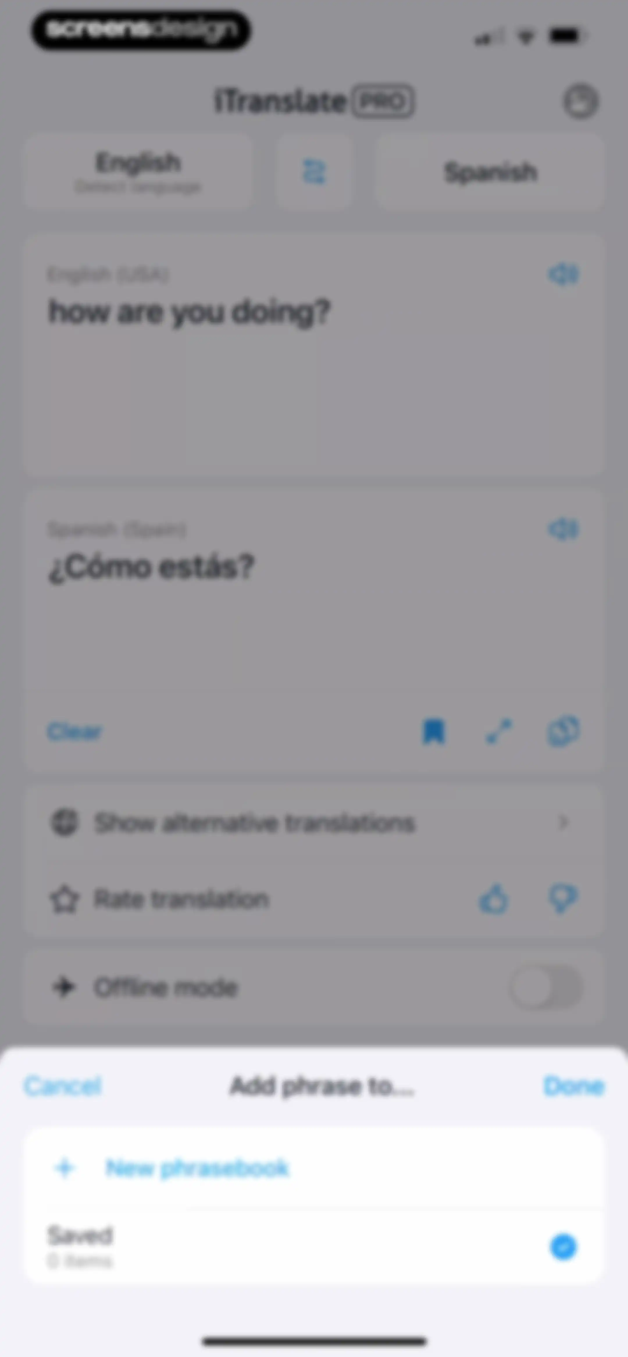 iTranslate Translator screen 34