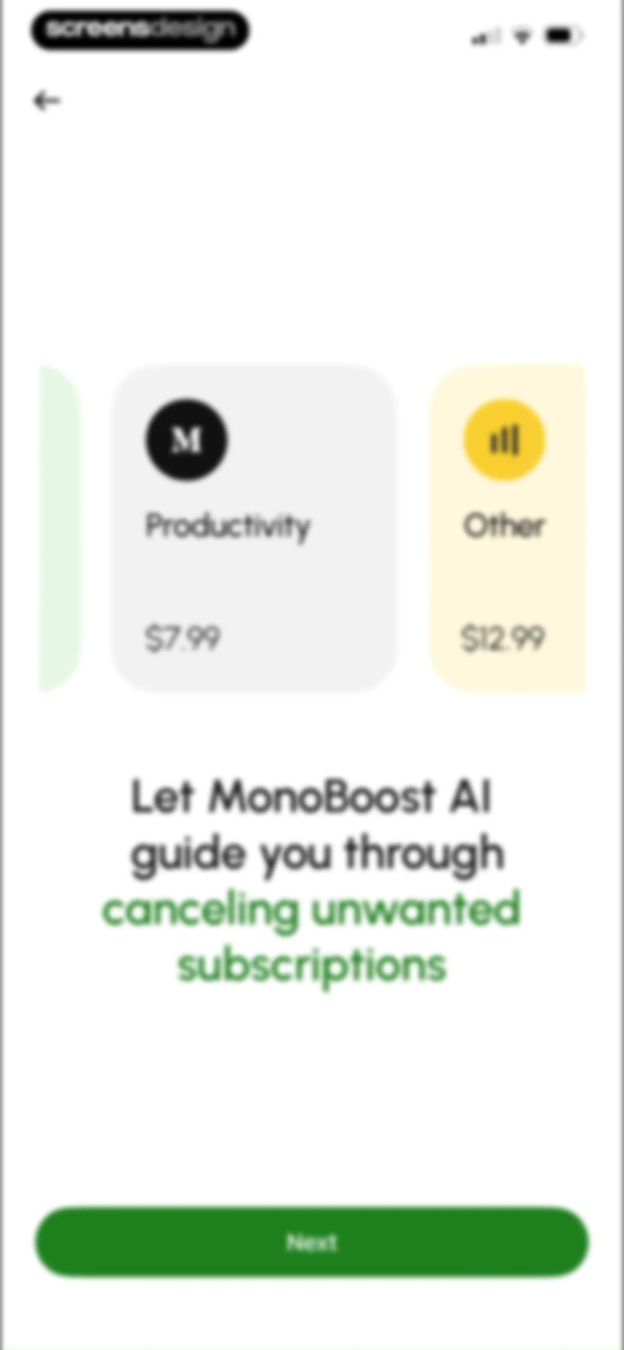 MonoBoost Cancel Subscriptions screen 22