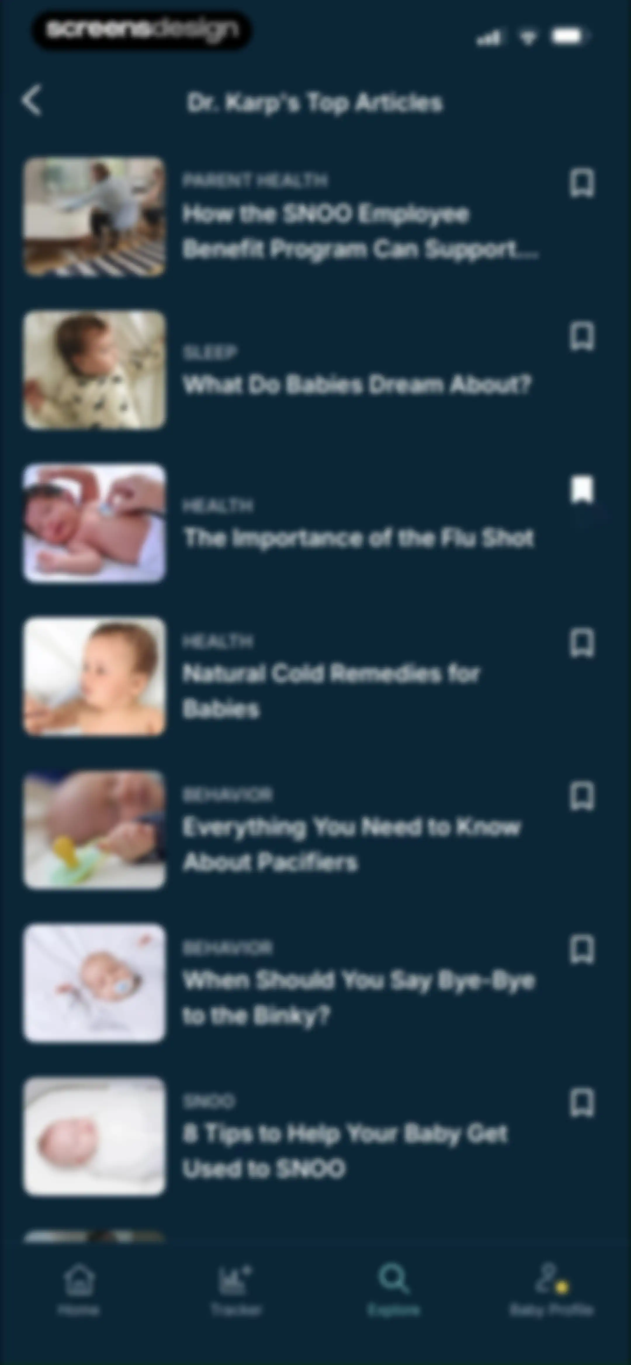 Happiest Baby, makers of SNOO screen 71