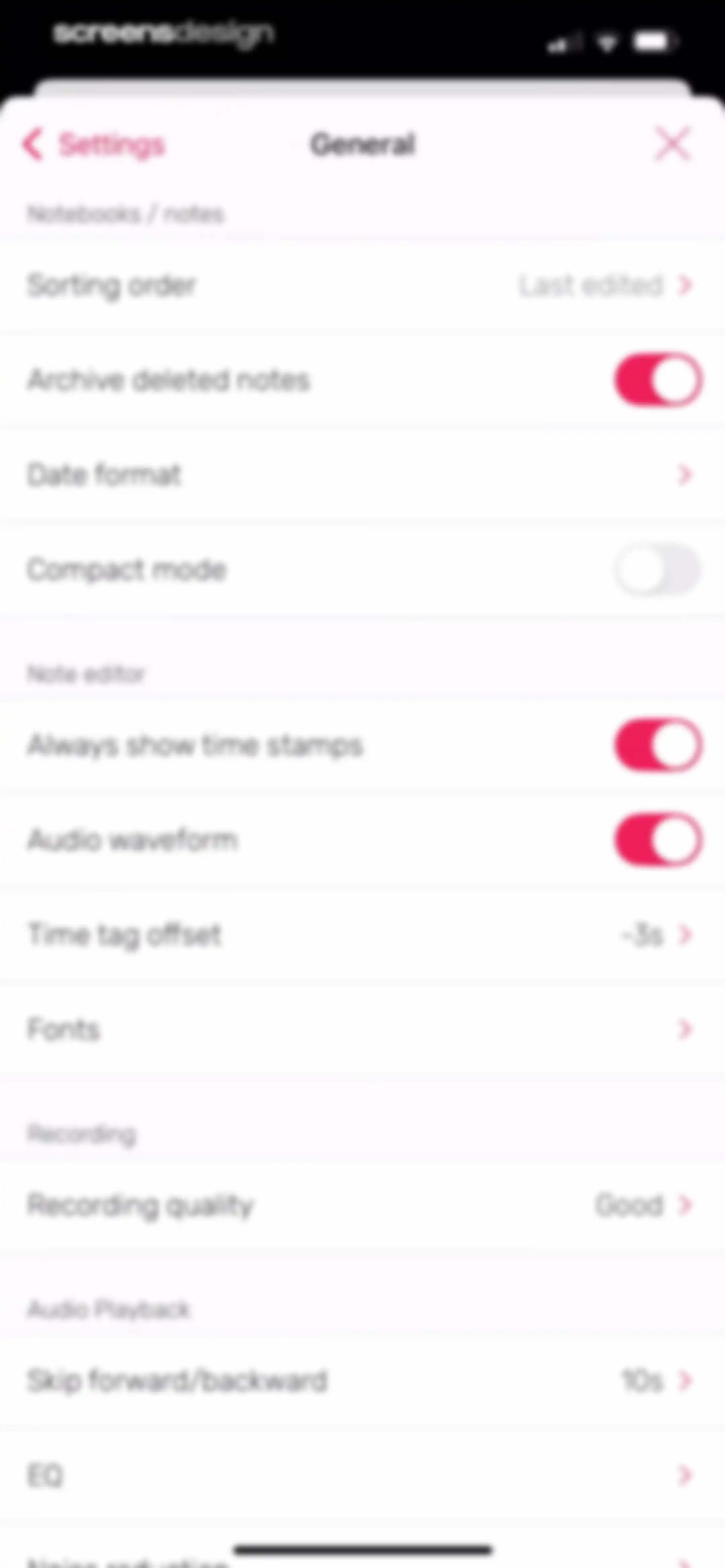 Noted: Record & AI Transcribe screen 102