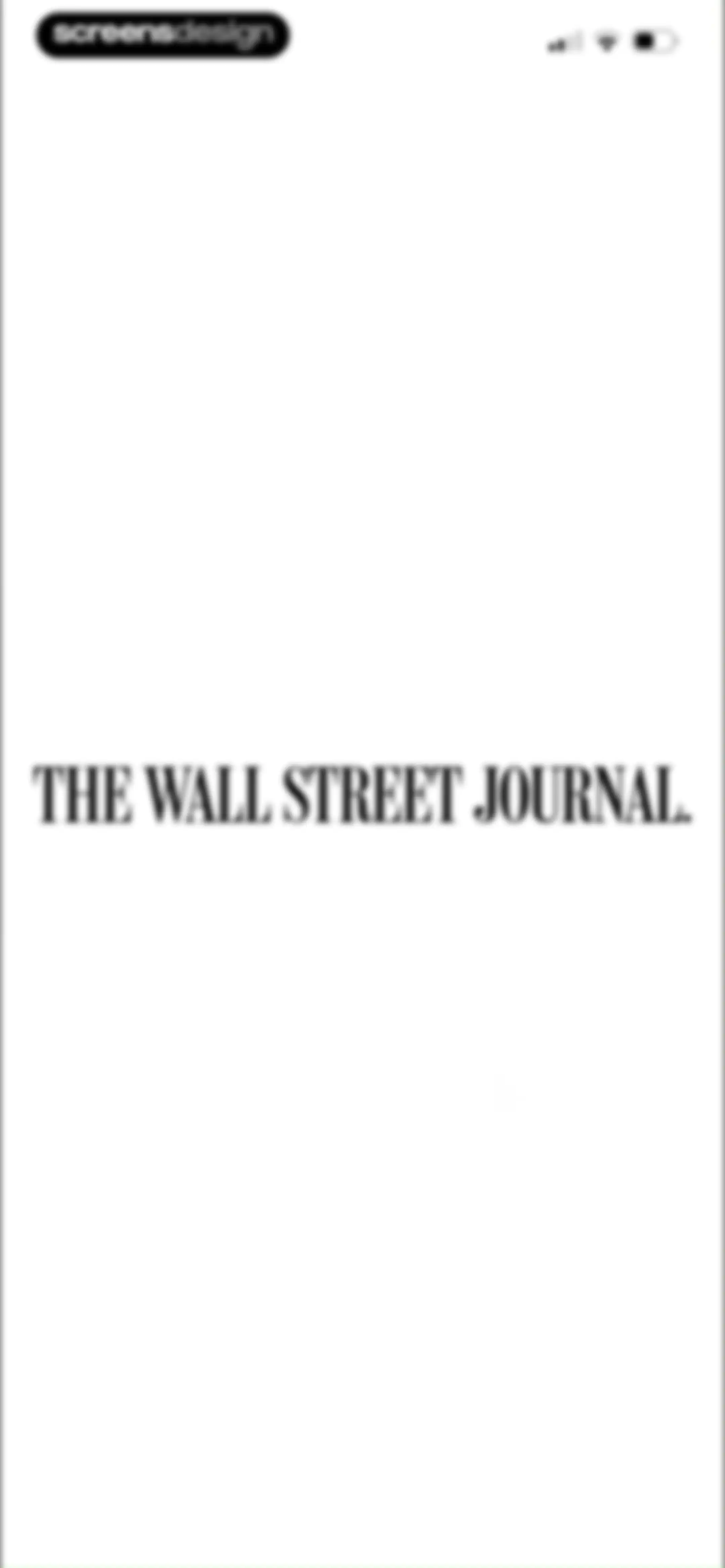 The Wall Street Journal. News screen 2