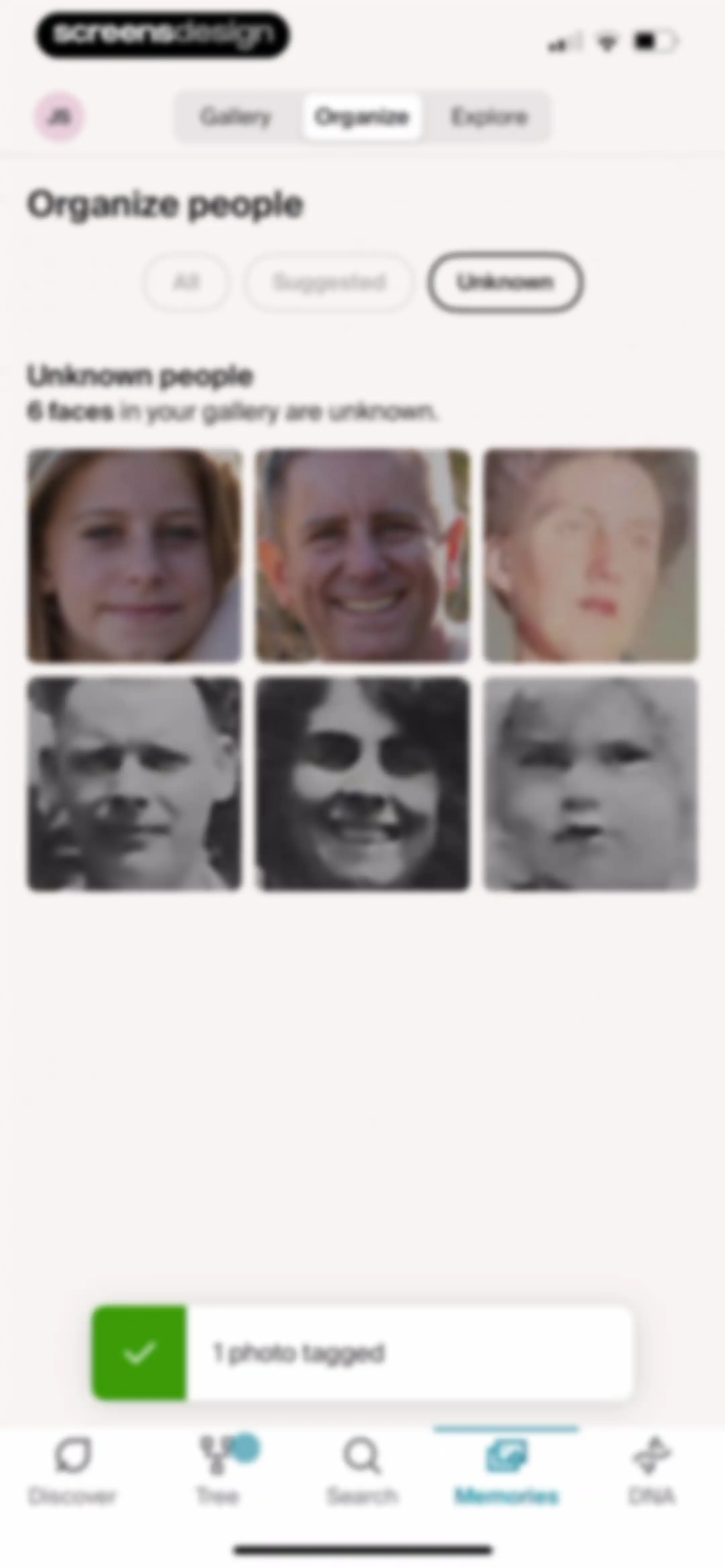 Ancestry: Family History & DNA screen 276