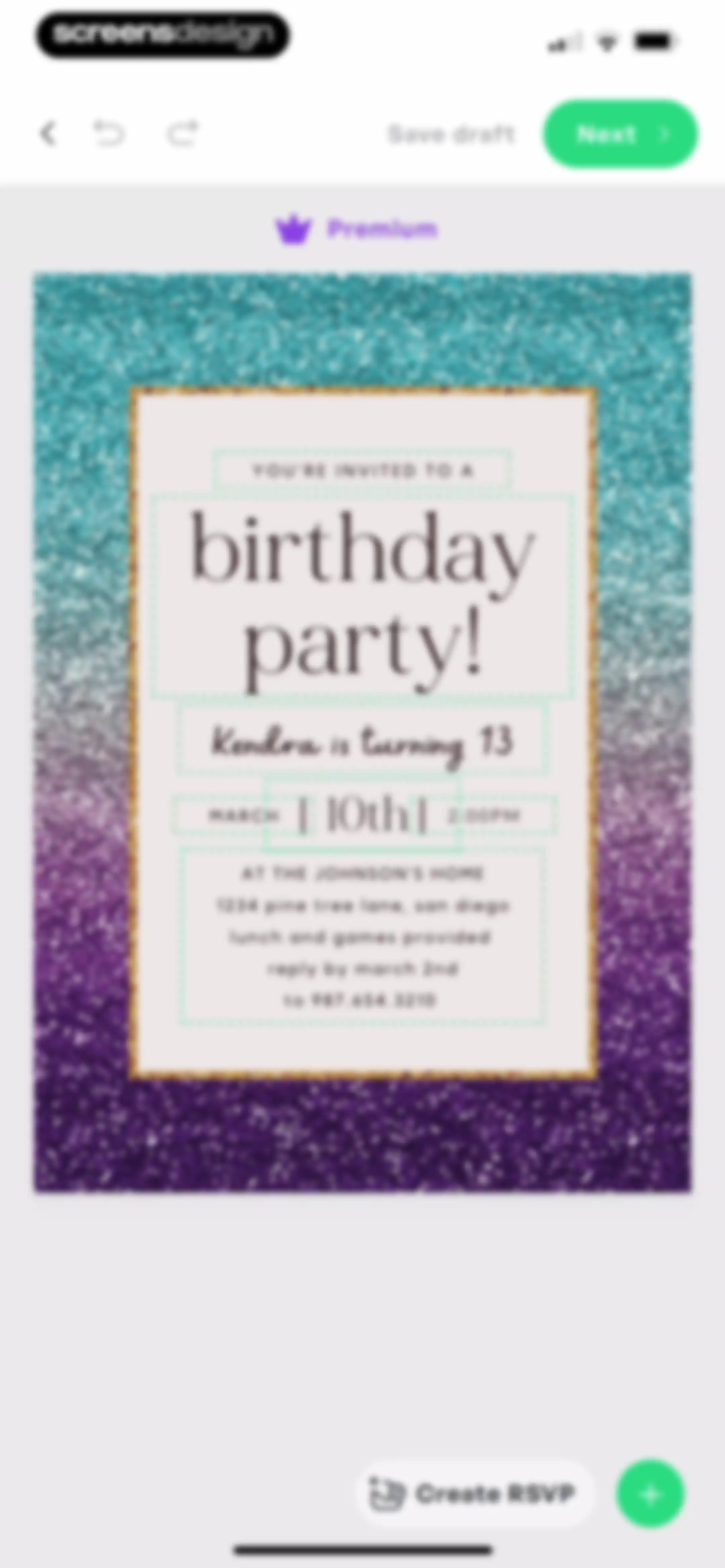 Invitation Maker: Cards & RSVP screen 15