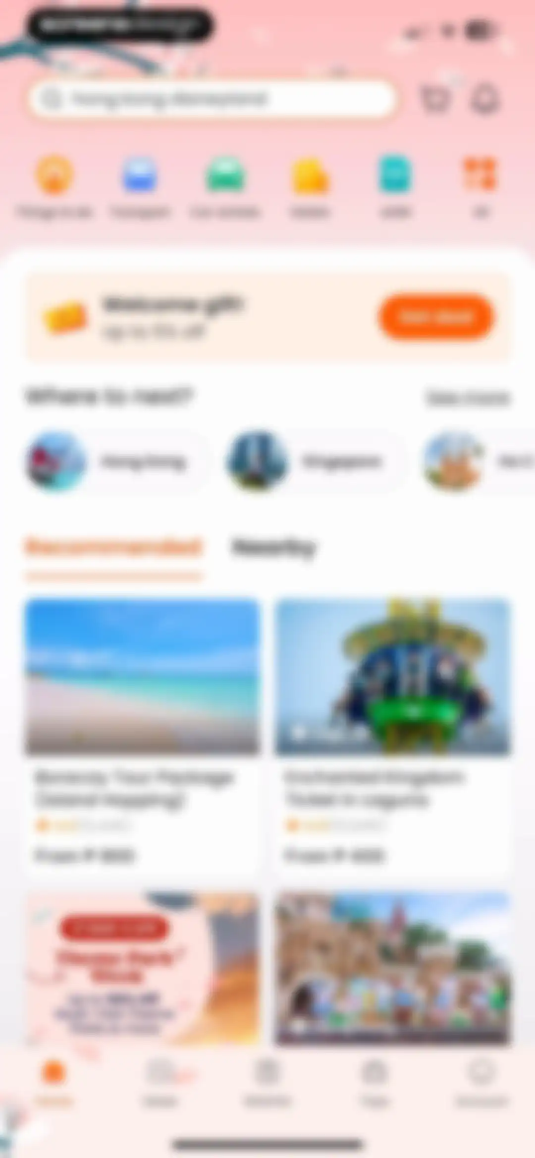 Klook: Travel & Activities screen 2