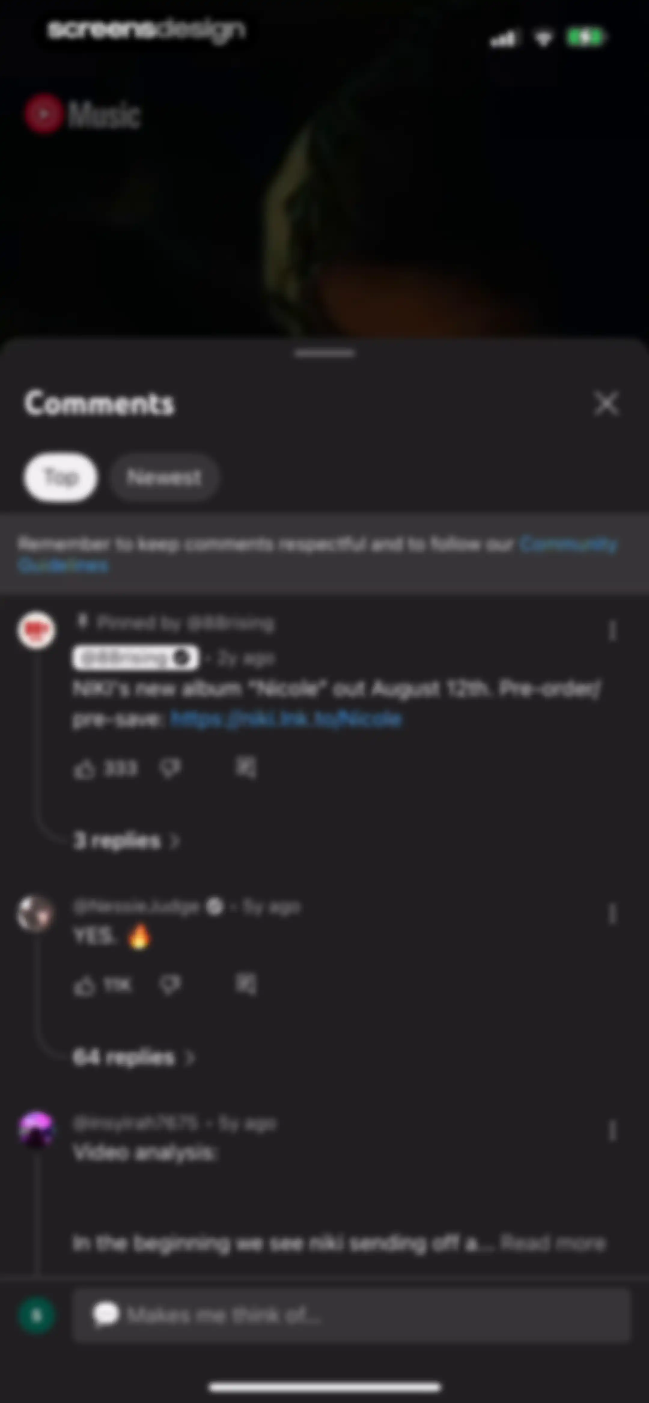 YouTube Music screen 87
