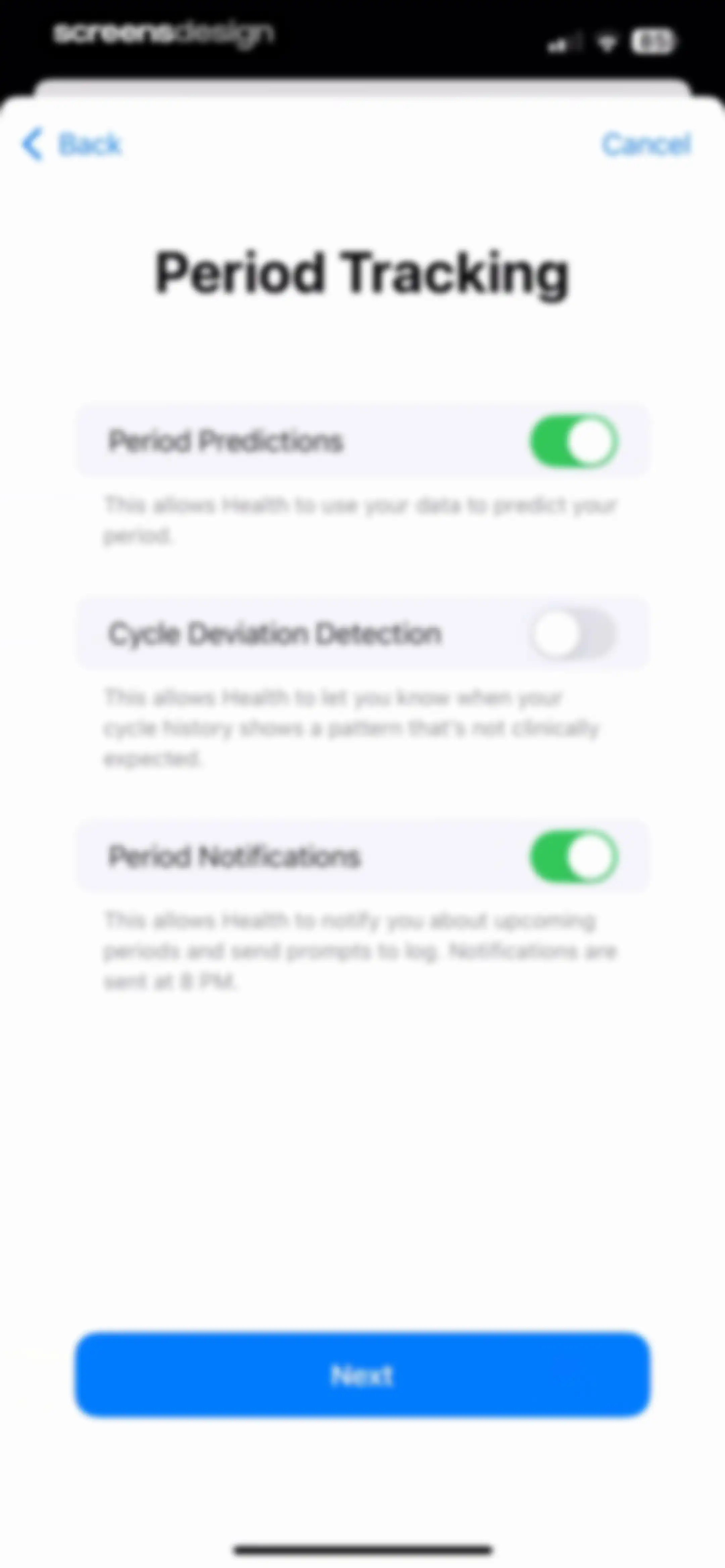 Apple Health screen 81