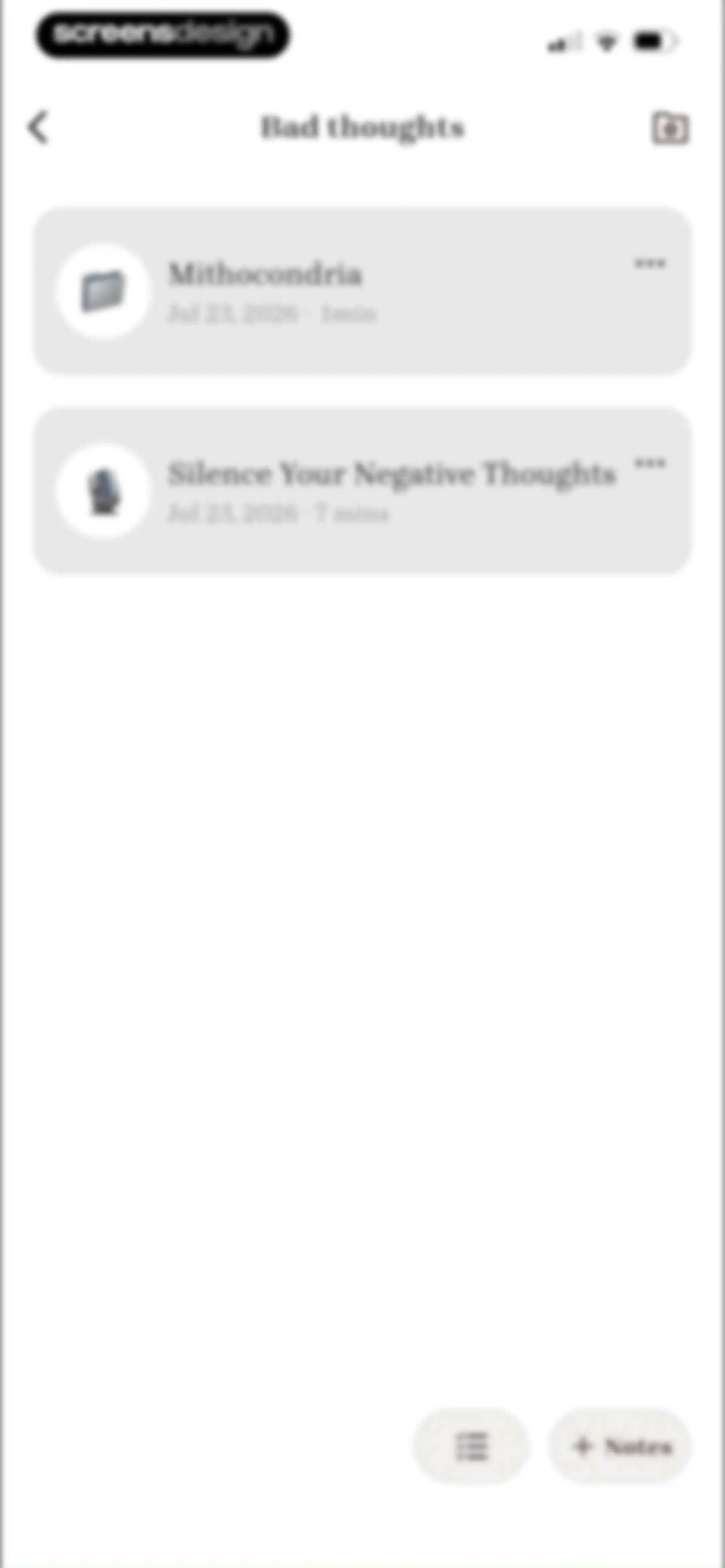 Bible Note: Sermon Notes screen 89