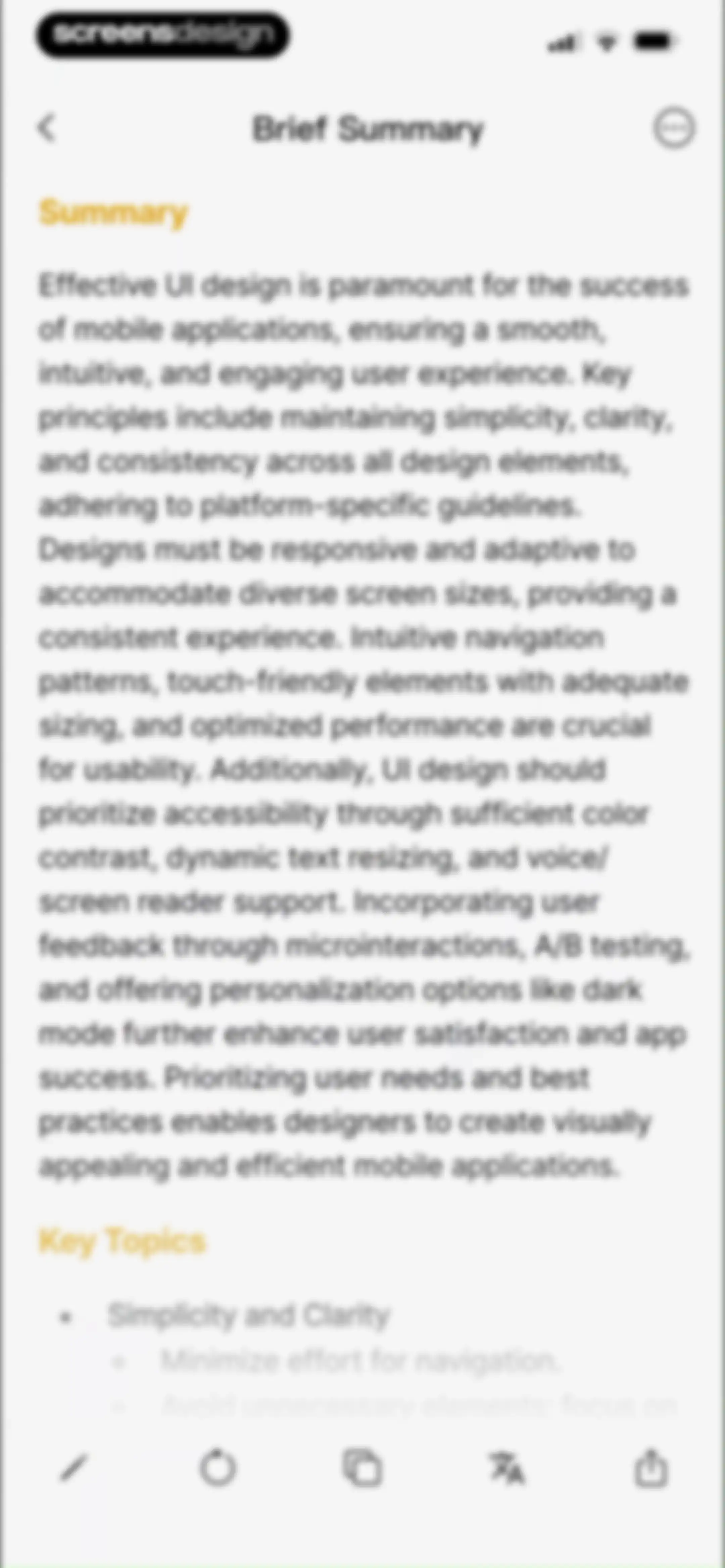 HyNote: AI Note Taker, Summary screen 25