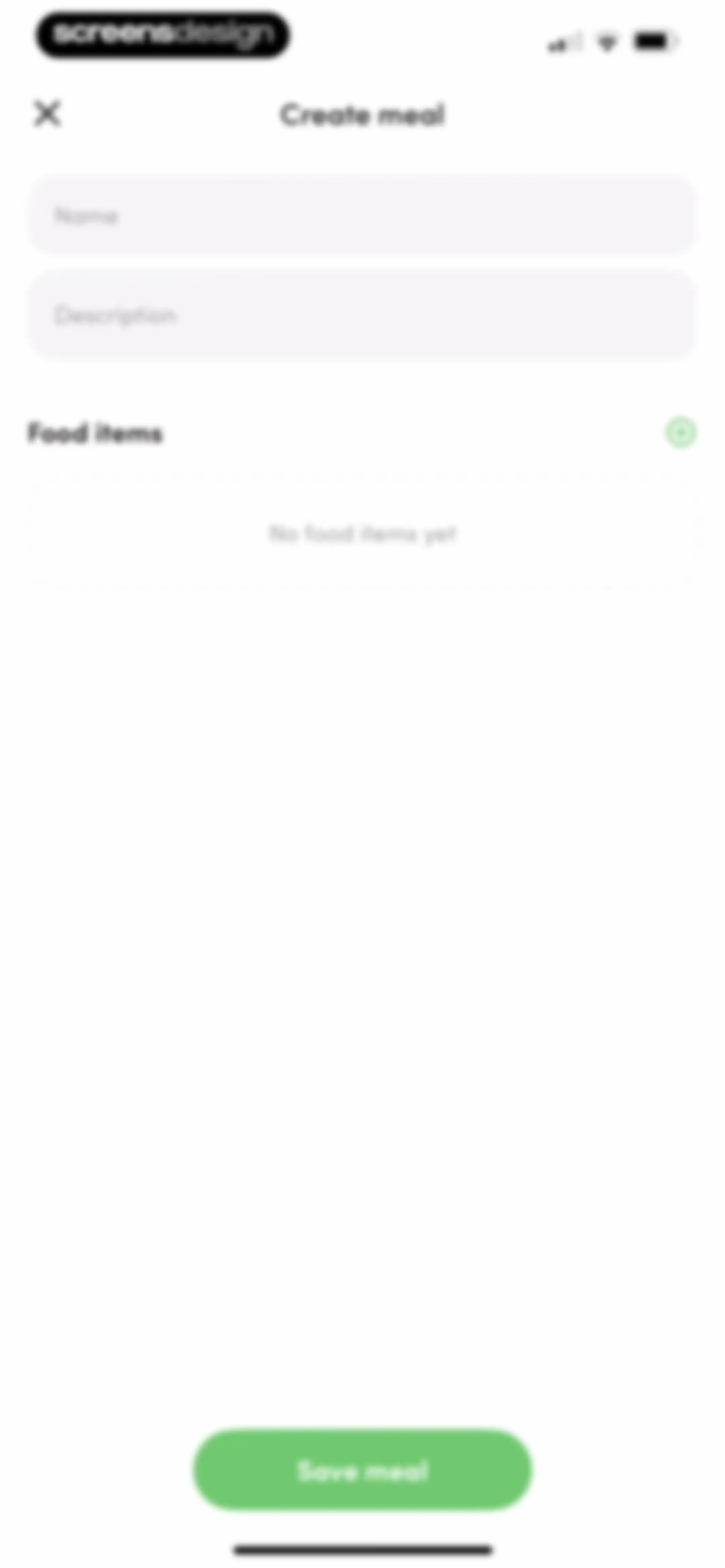 Calories and nutrition tracker screen 53
