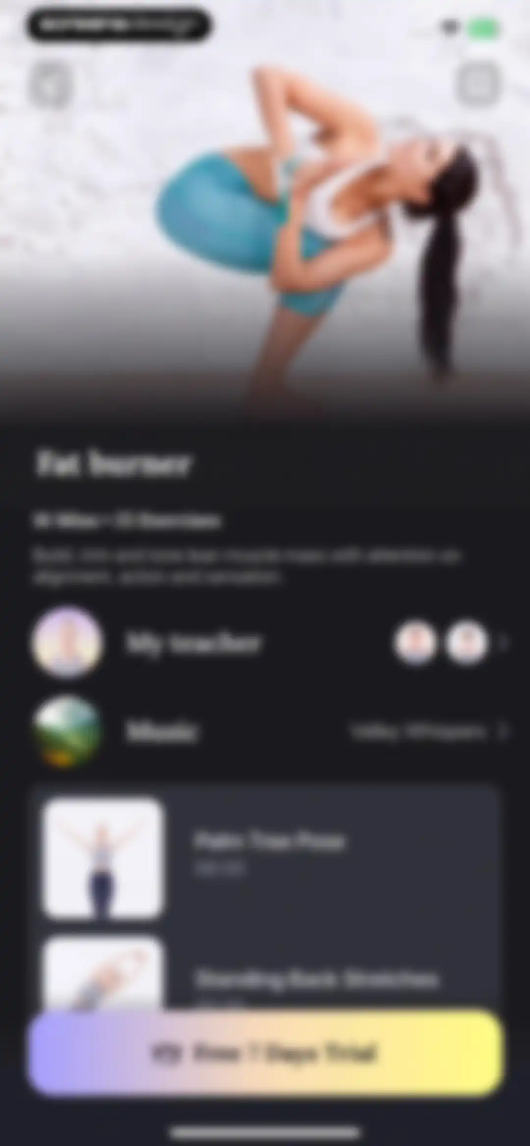 Yoga for Beginners, Pilates+ screen 114