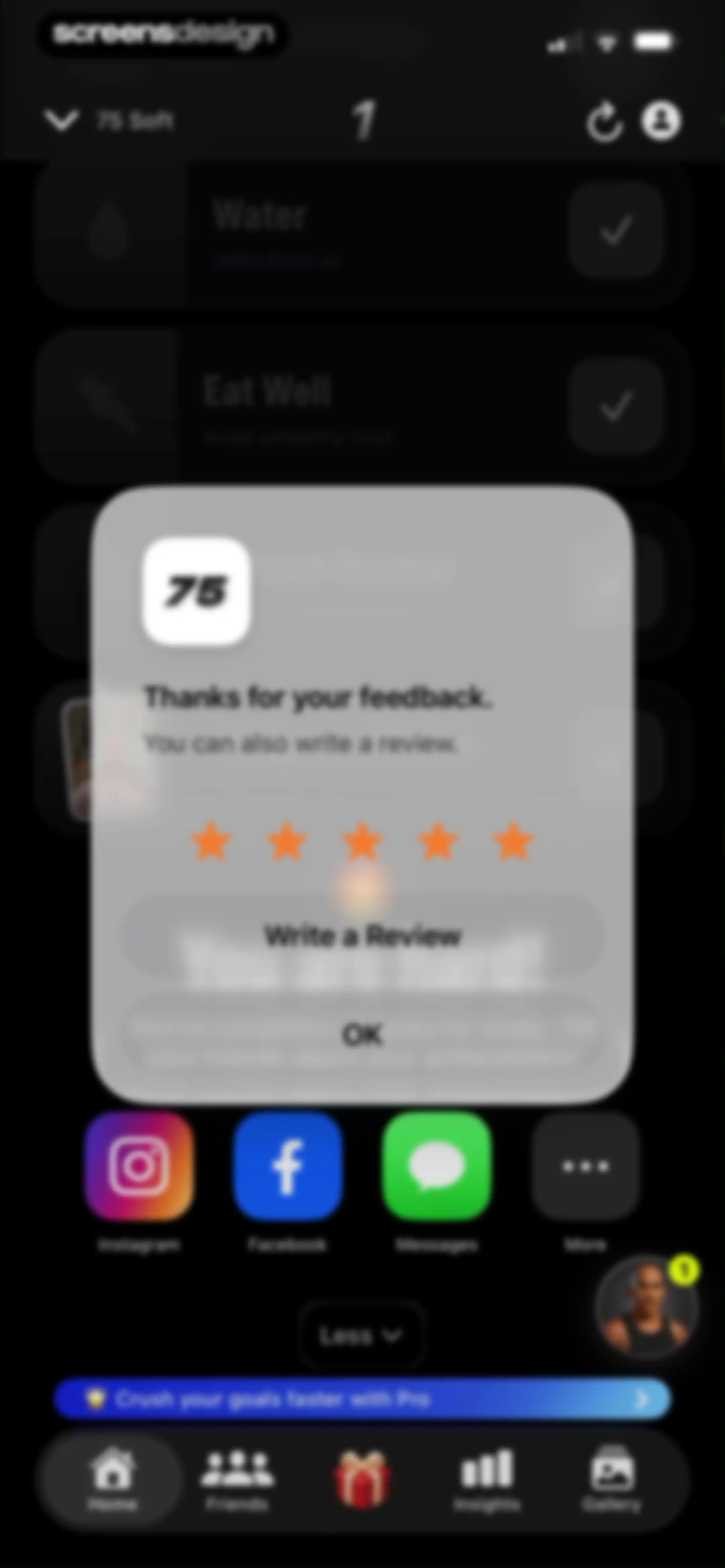 75 Days Challenge Tough & Soft screen 56