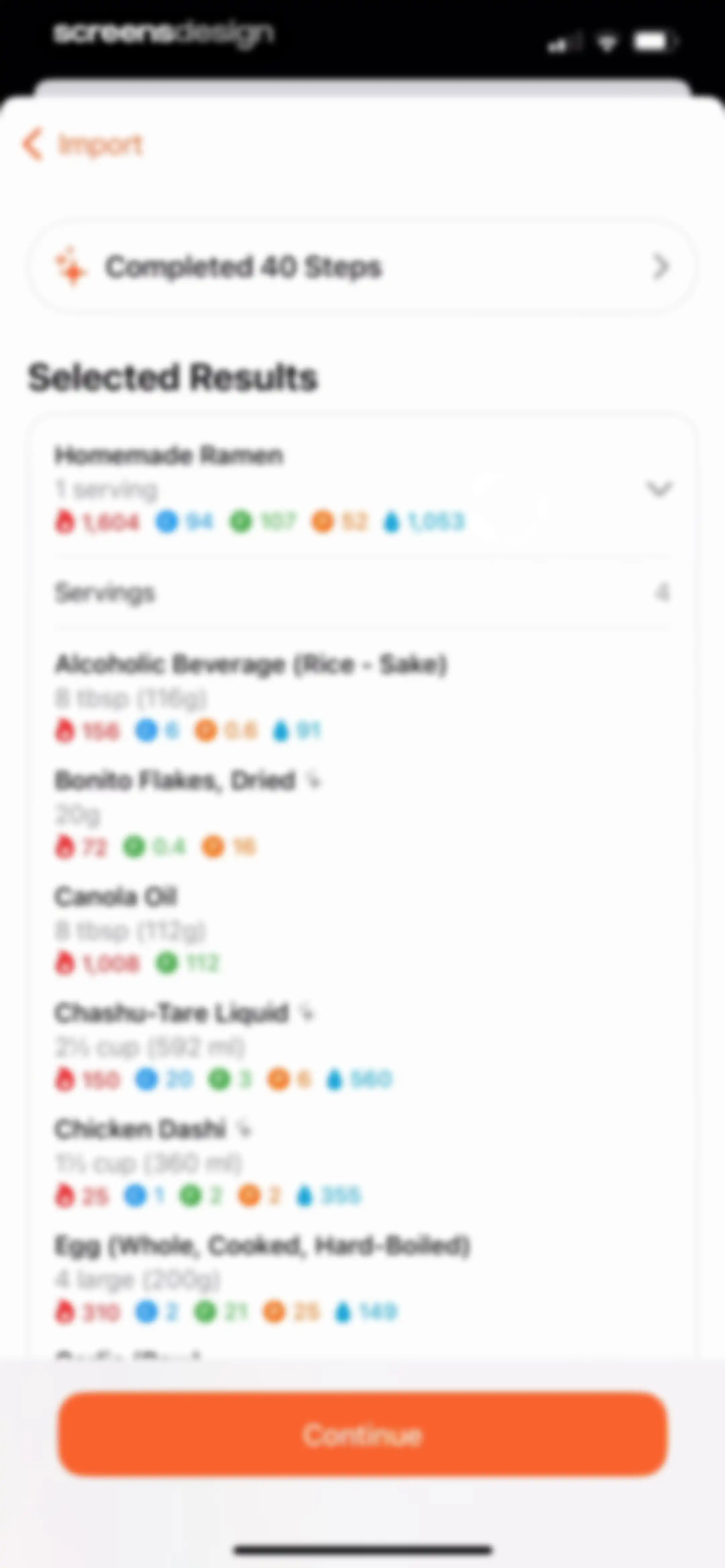 Nutrition Tracker: Foodnoms screen 90