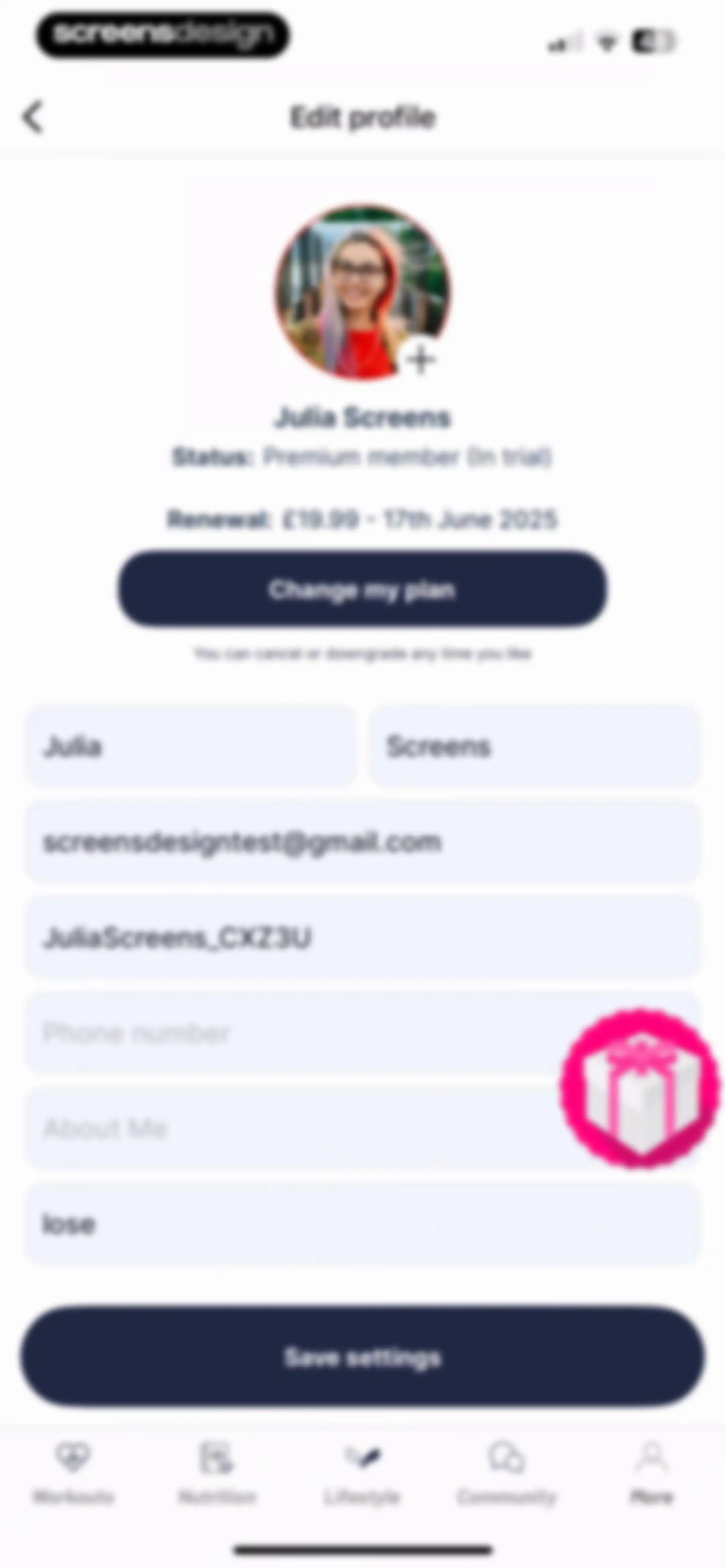 Results Wellness Lifestyle screen 147