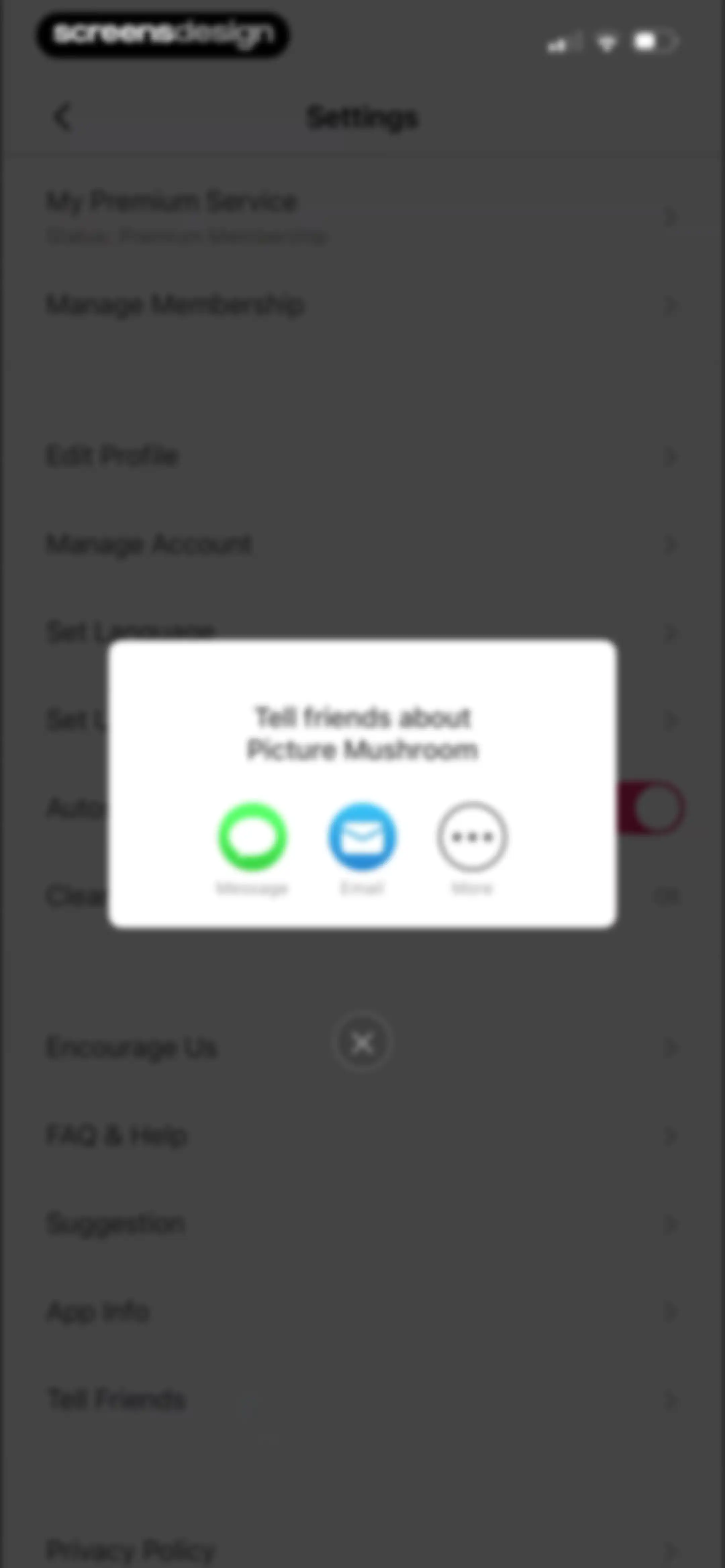 Picture Mushroom: Identifier screen 128