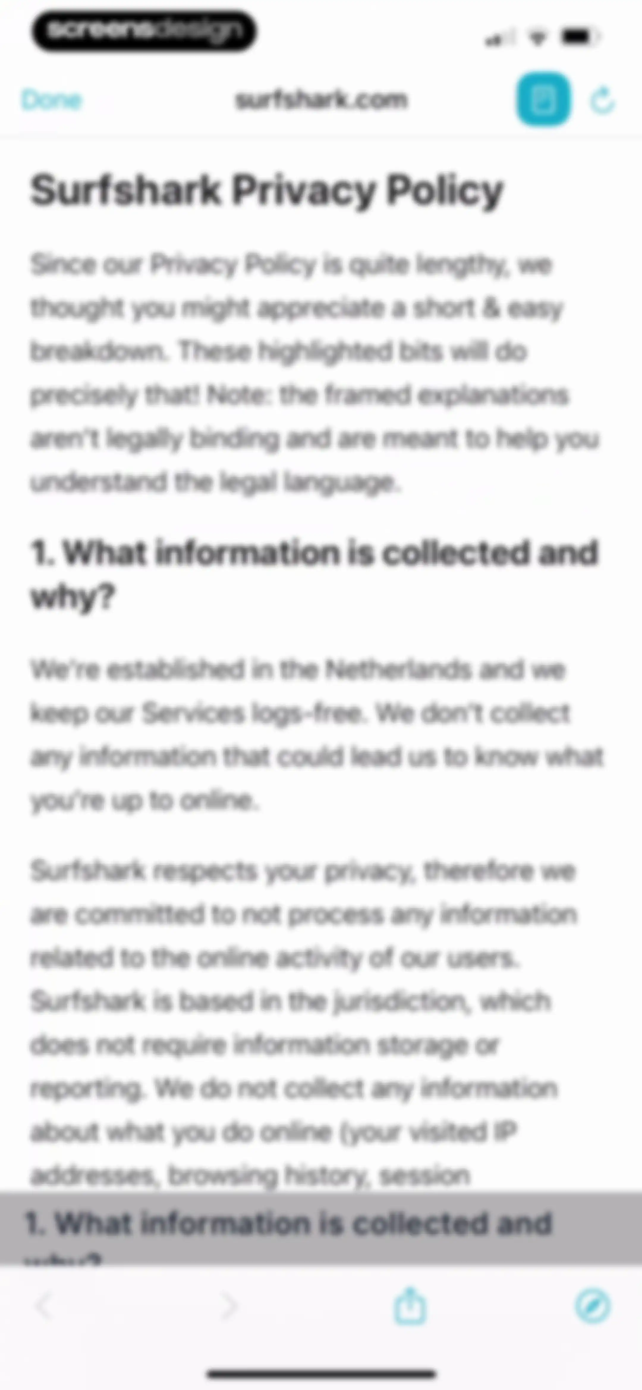 Surfshark VPN: Fast VPN App screen 99