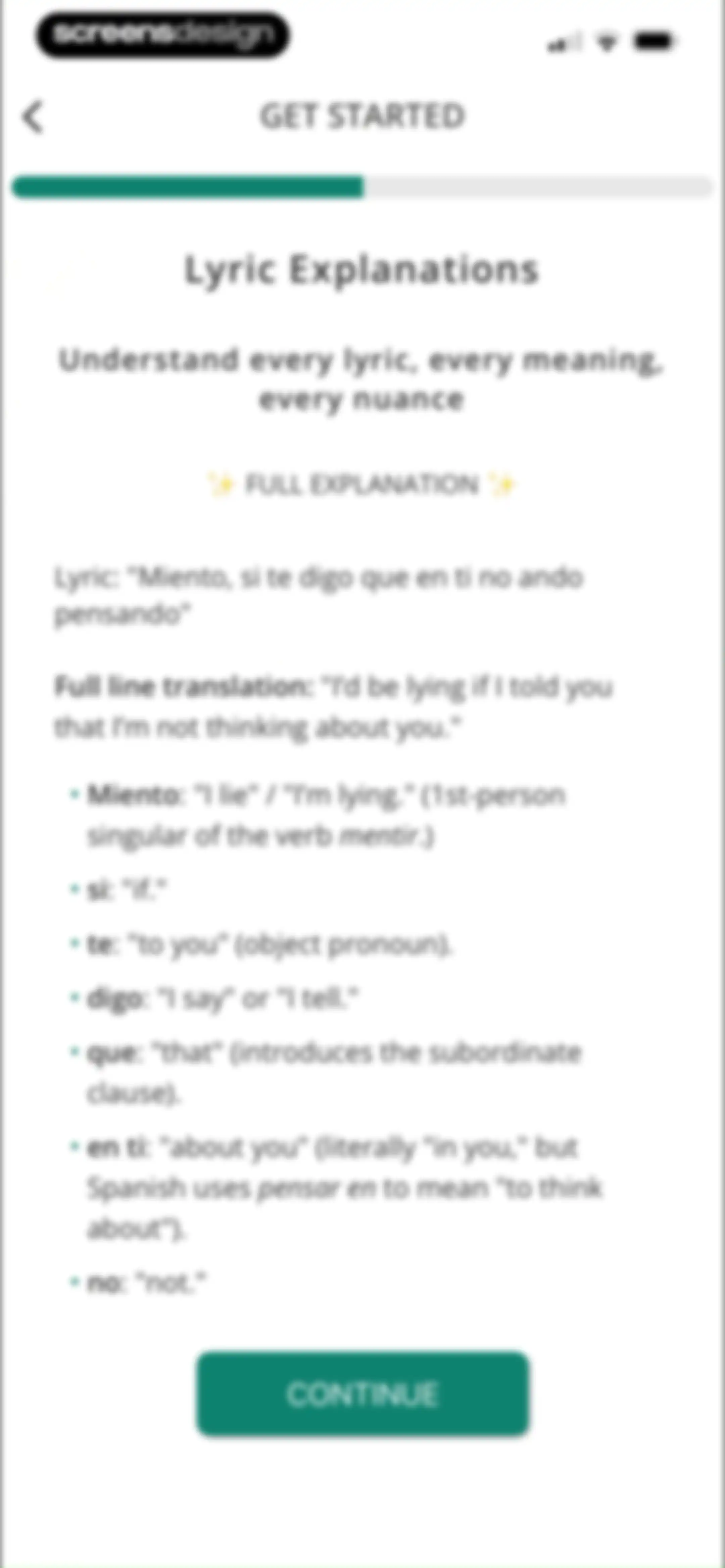LyricFluent: Learn Languages screen 18
