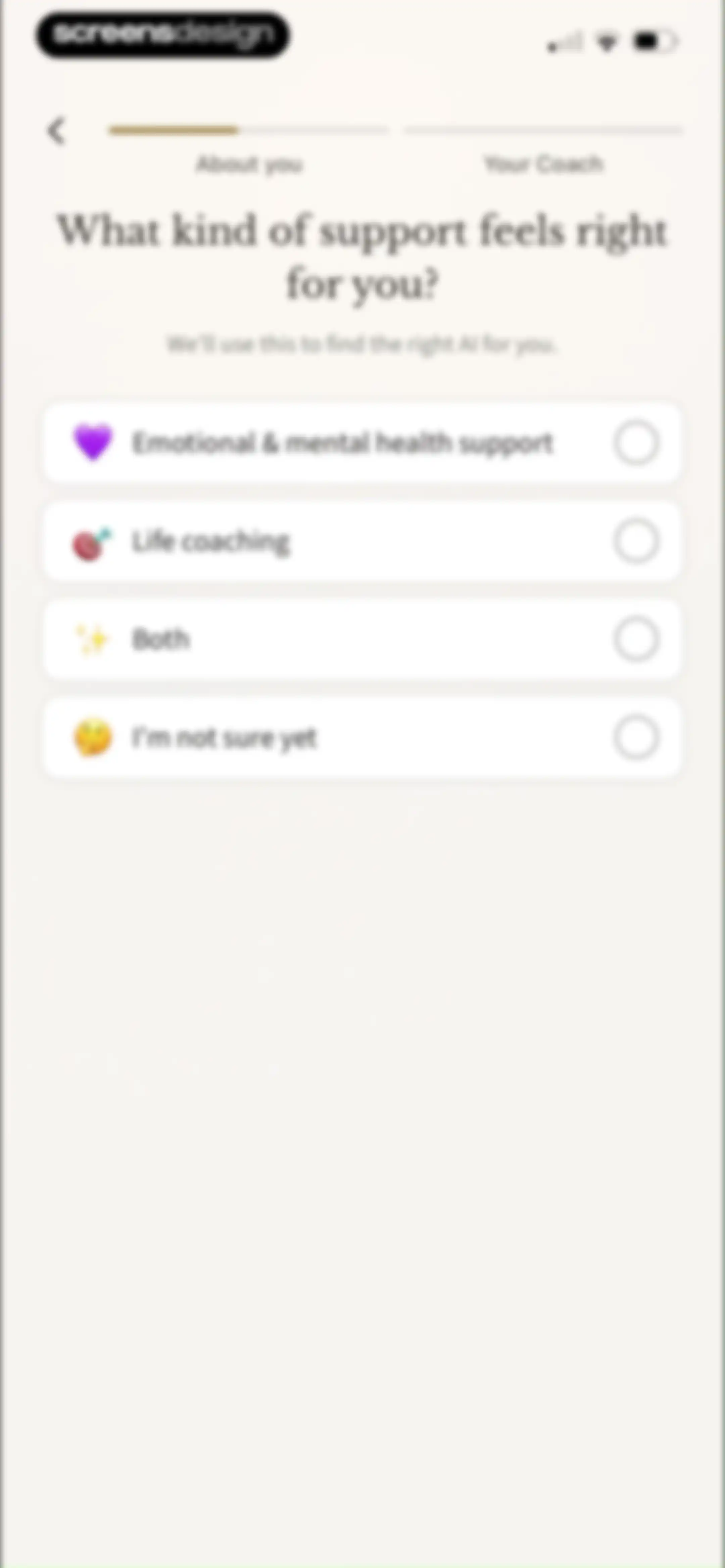 Sonia: AI for Mental Health screen 10