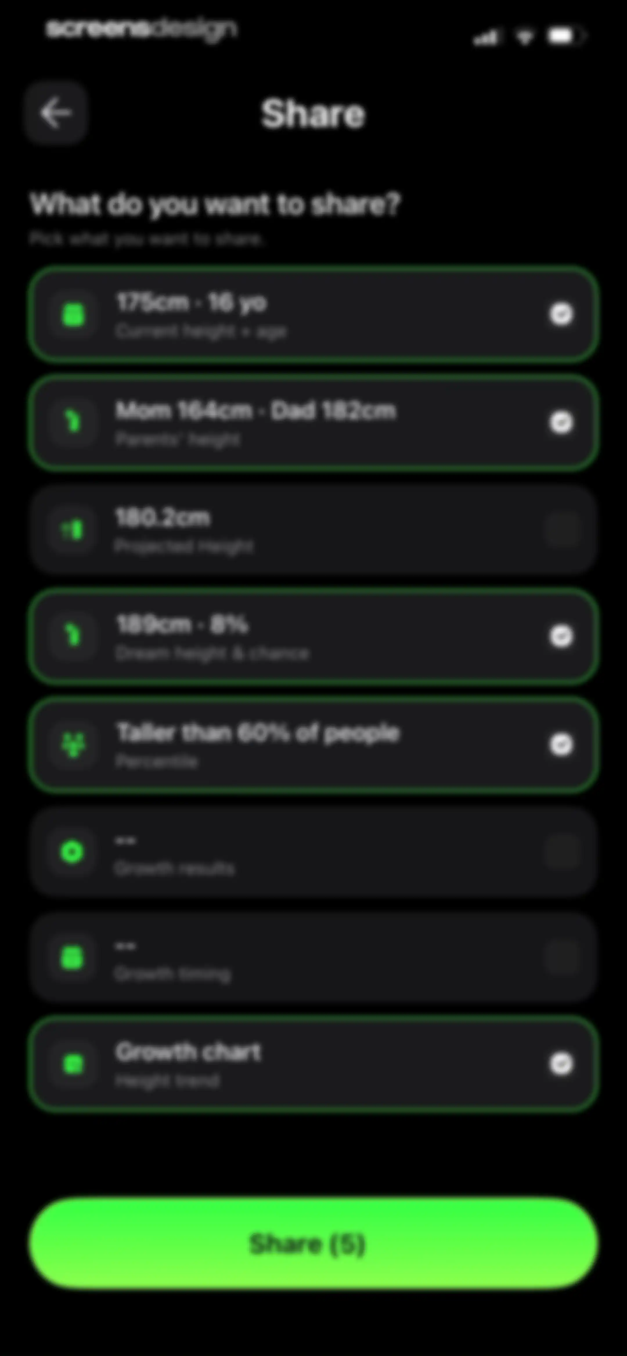 GoTall - Height Predictor screen 69