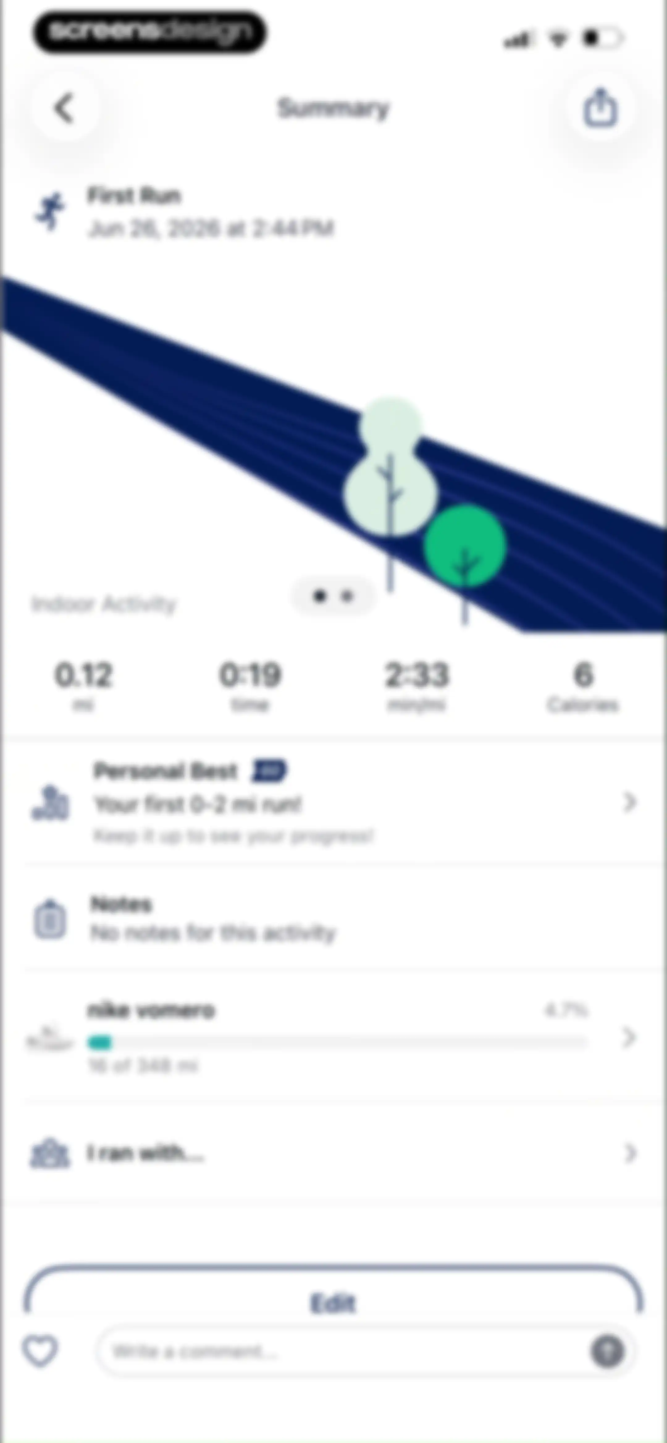 ASICS Runkeeper—Run Tracker screen 224
