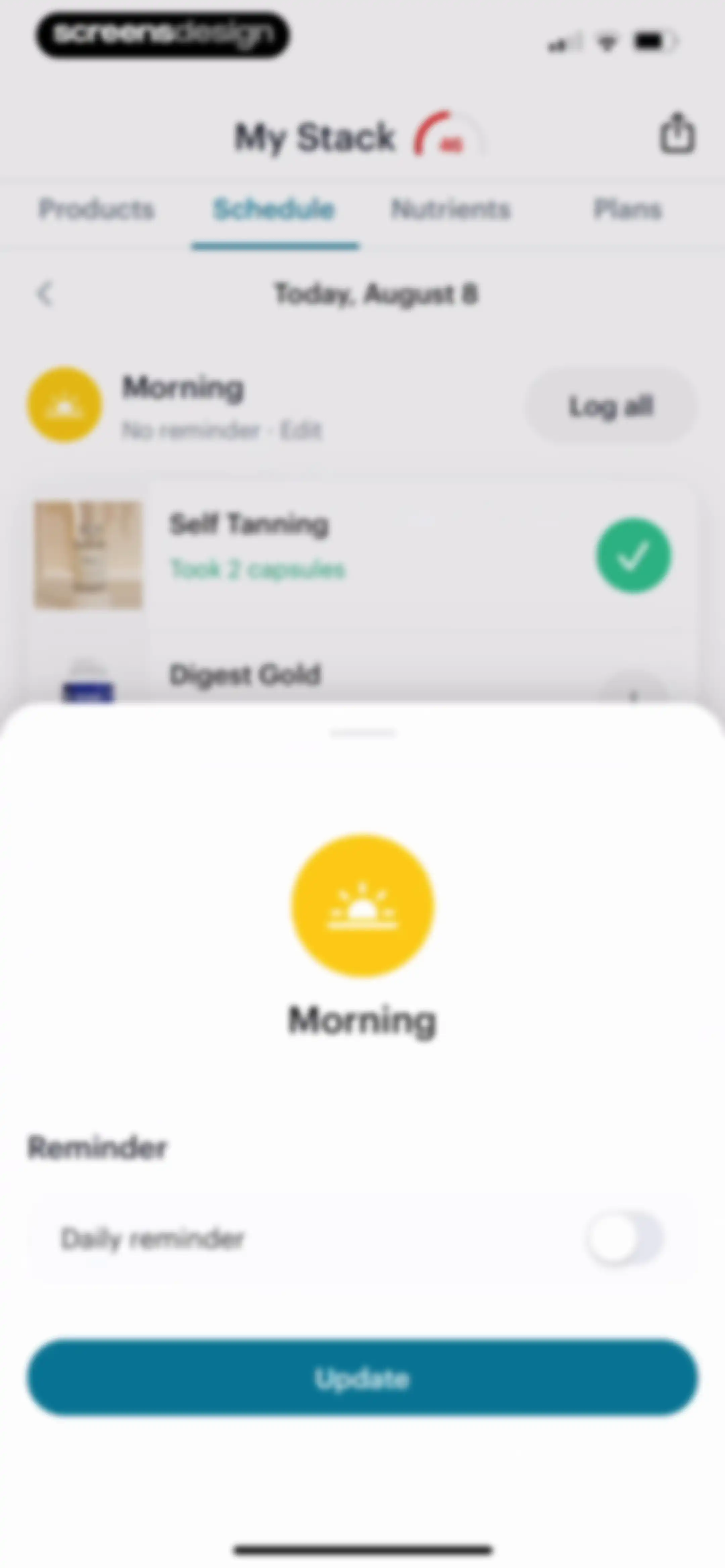 SuppCo: Supplement Scanner screen 101