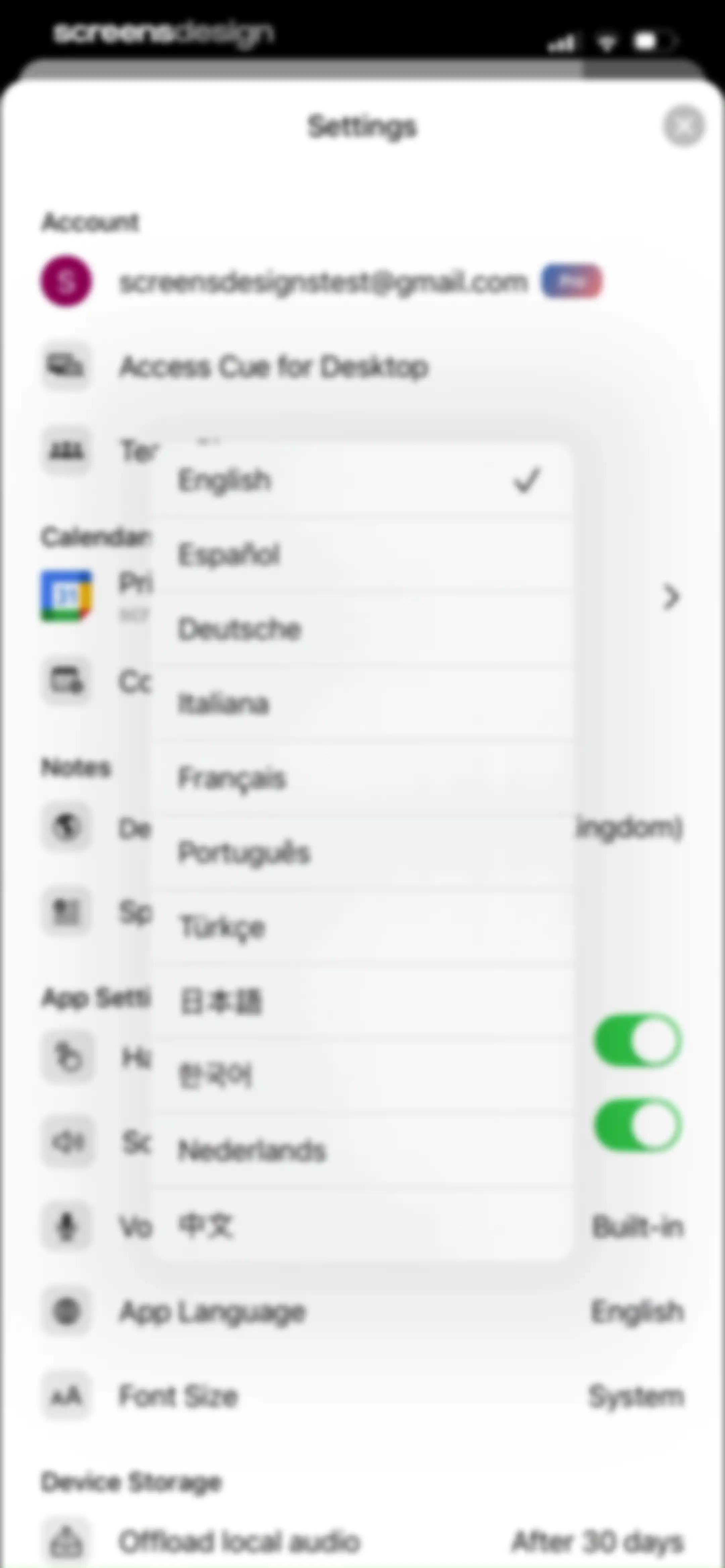 Cue: AI Note Taker & Recorder screen 101