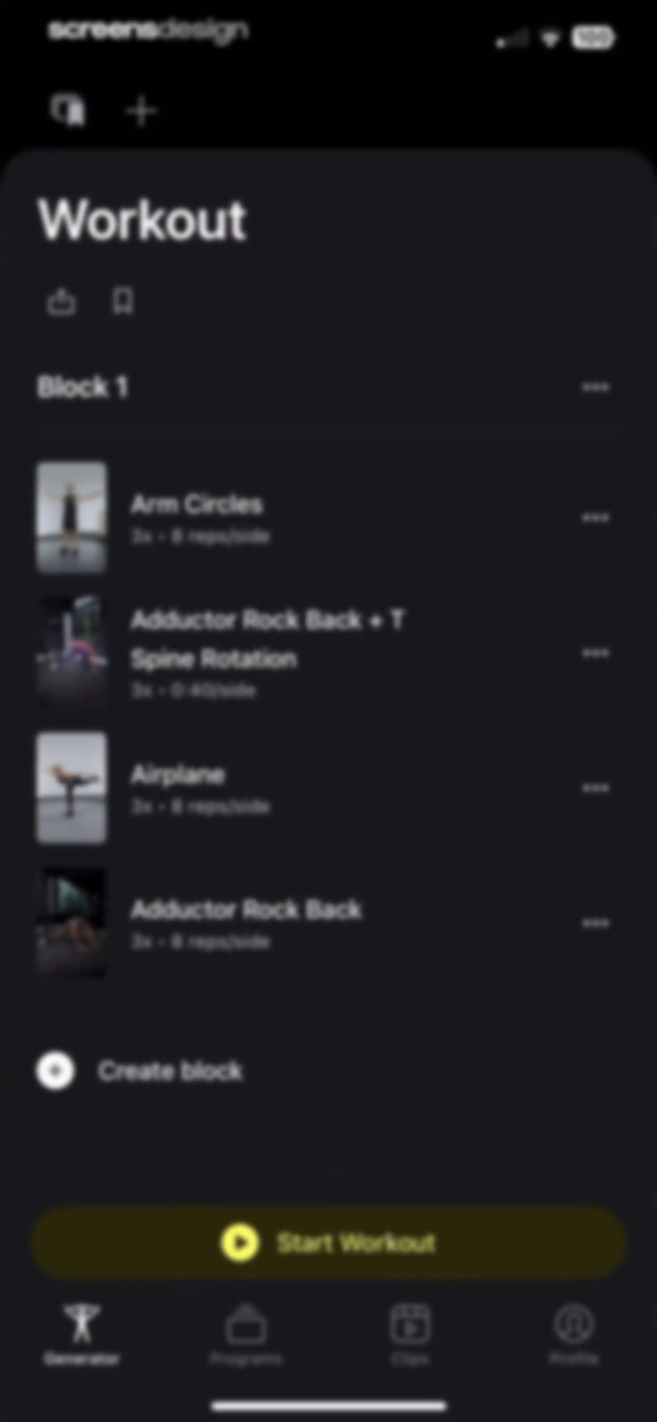 Peloton Strength+ screen 132