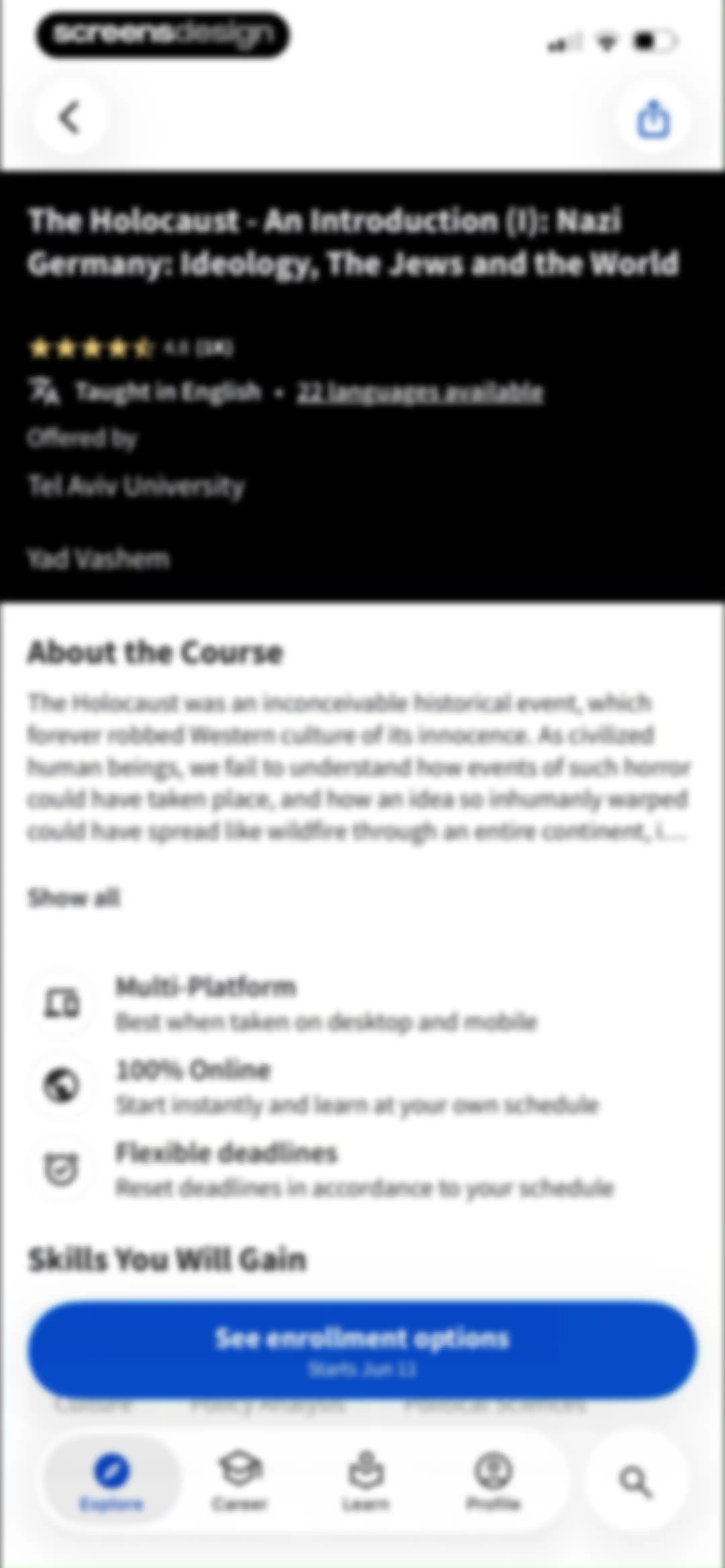 Coursera: Grow your career screen 10