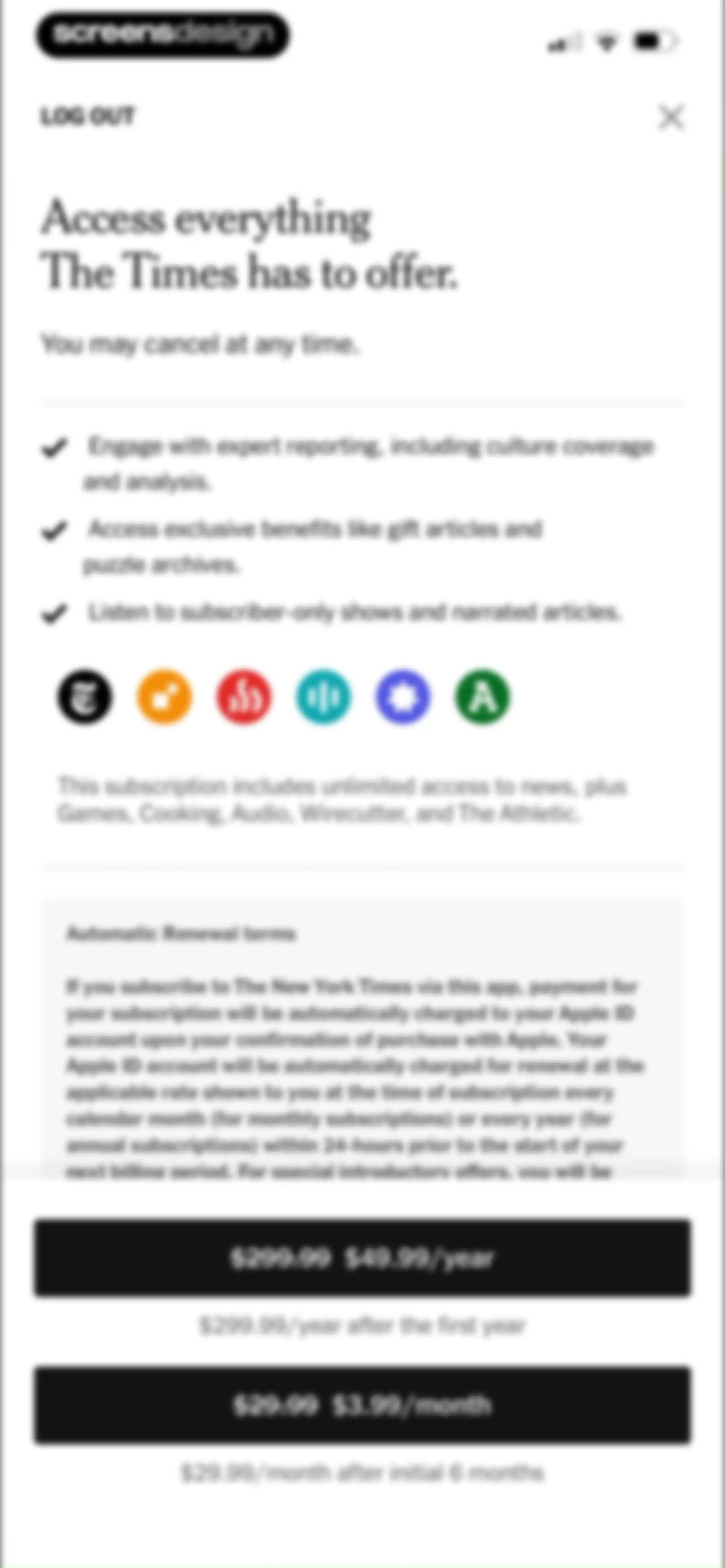 NYTimes: US and Global News screen 27