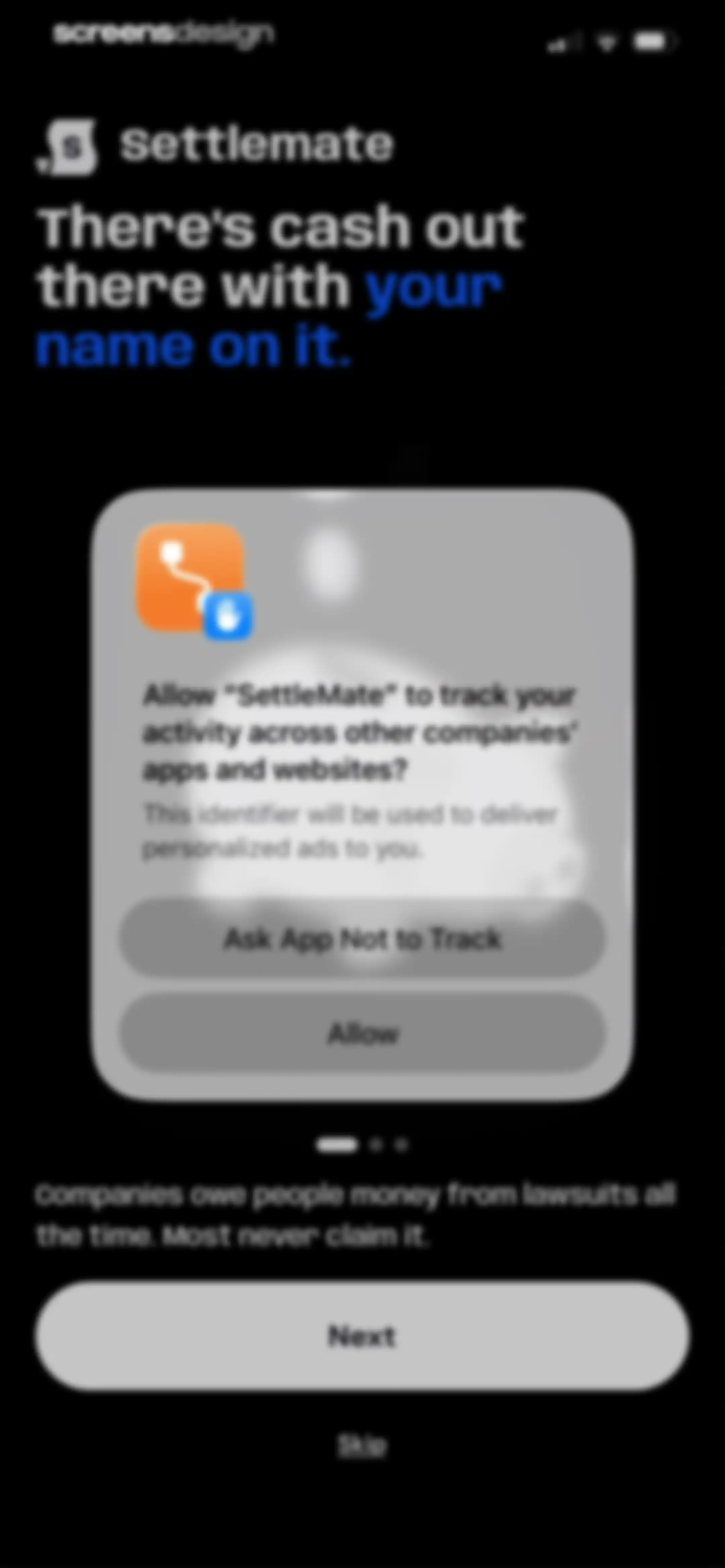 Settlemate: Claim Savings screen 2