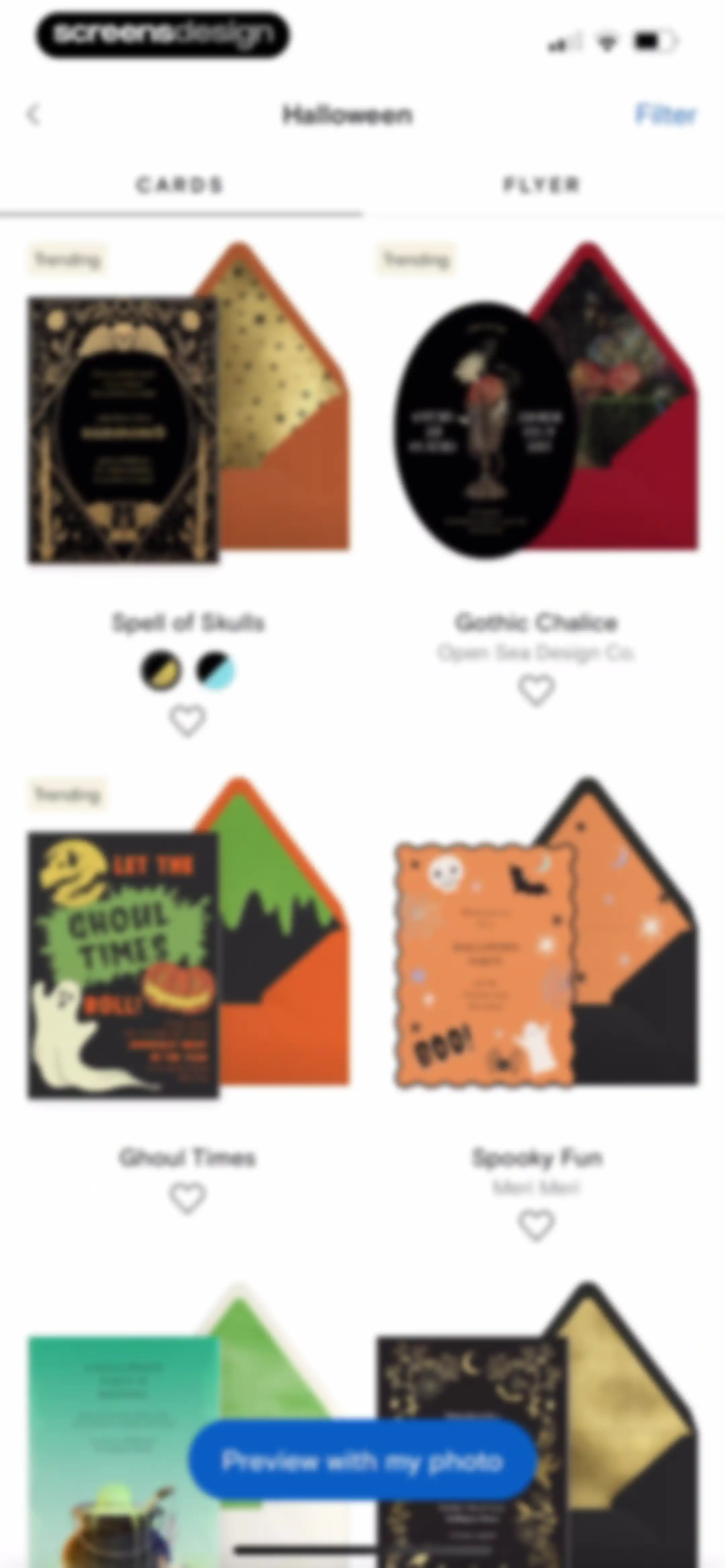 Paperless Post: Invitations screen 101