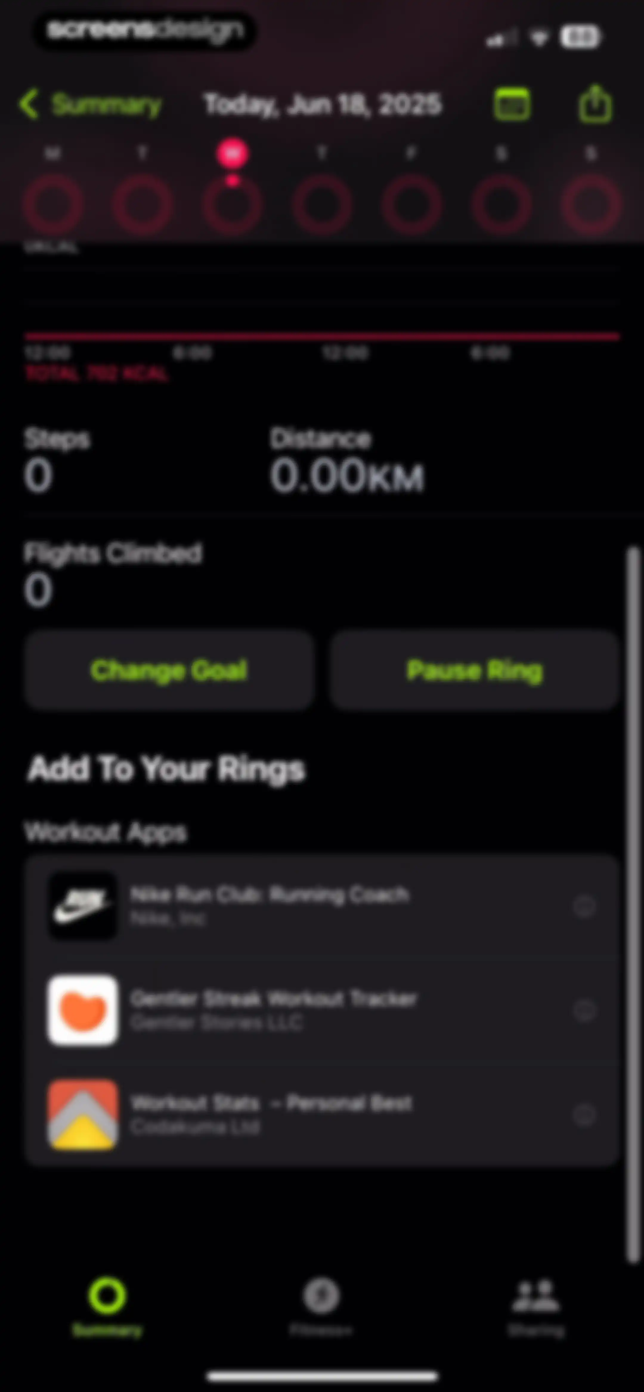 Apple Fitness screen 23