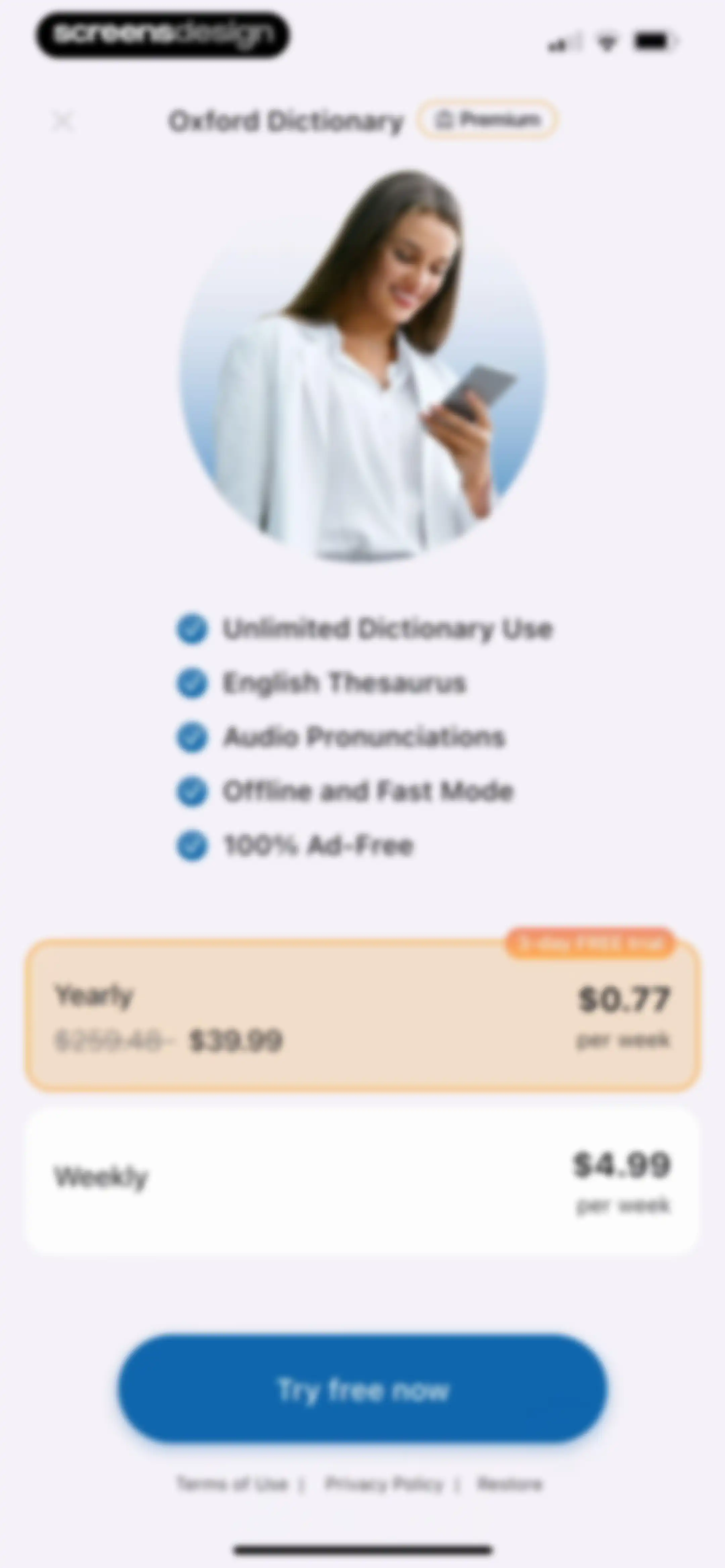 Oxford Dictionary & Thesaurus screen 6