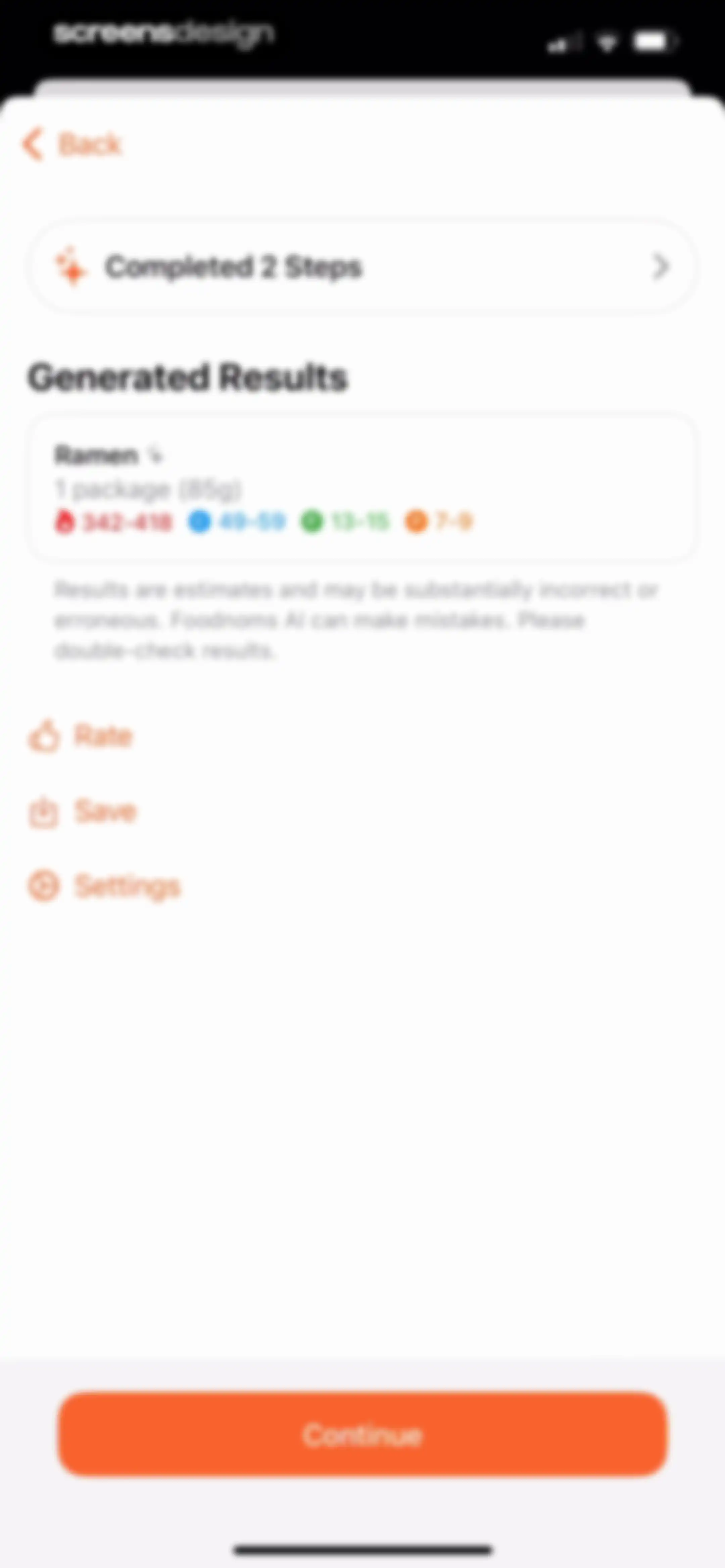Nutrition Tracker: Foodnoms screen 125