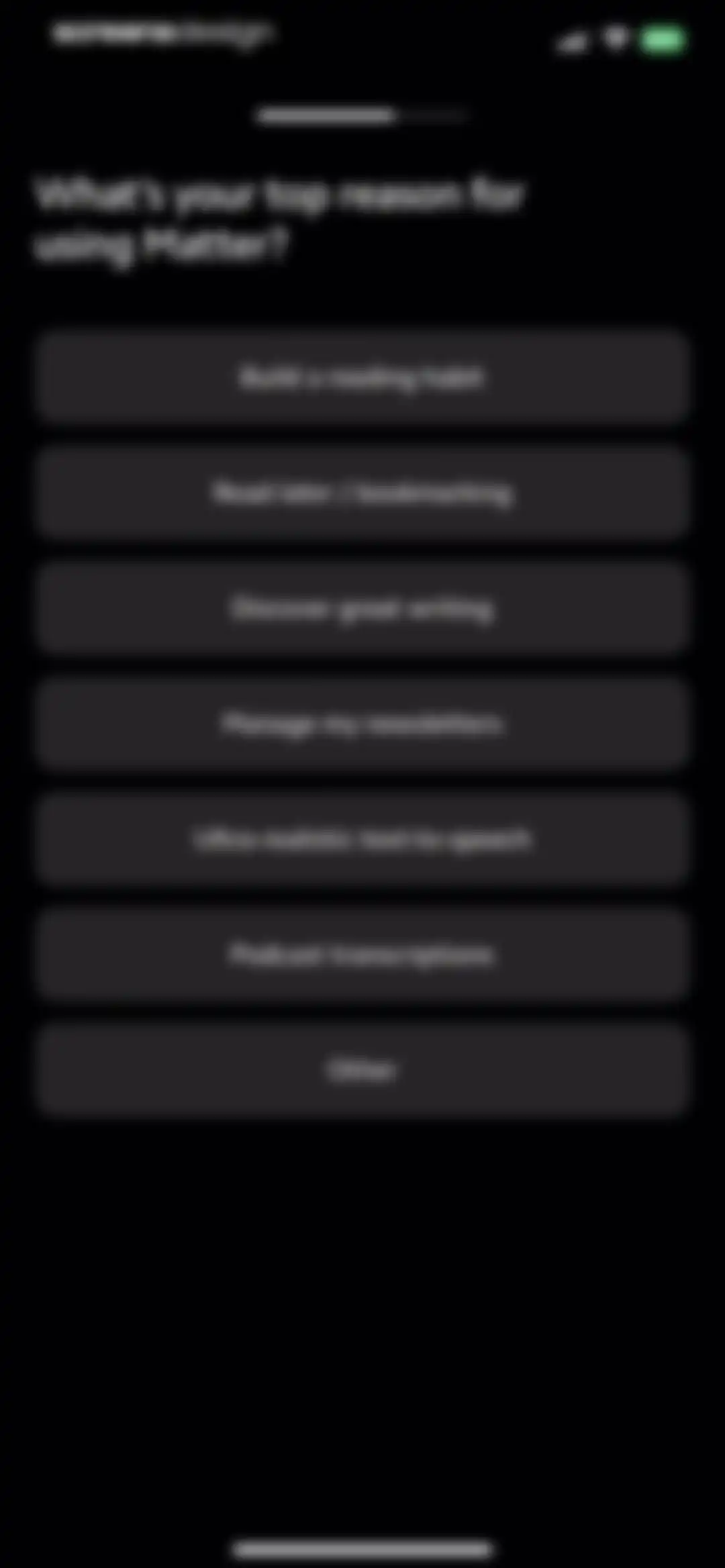 Matter: Reading App screen 15