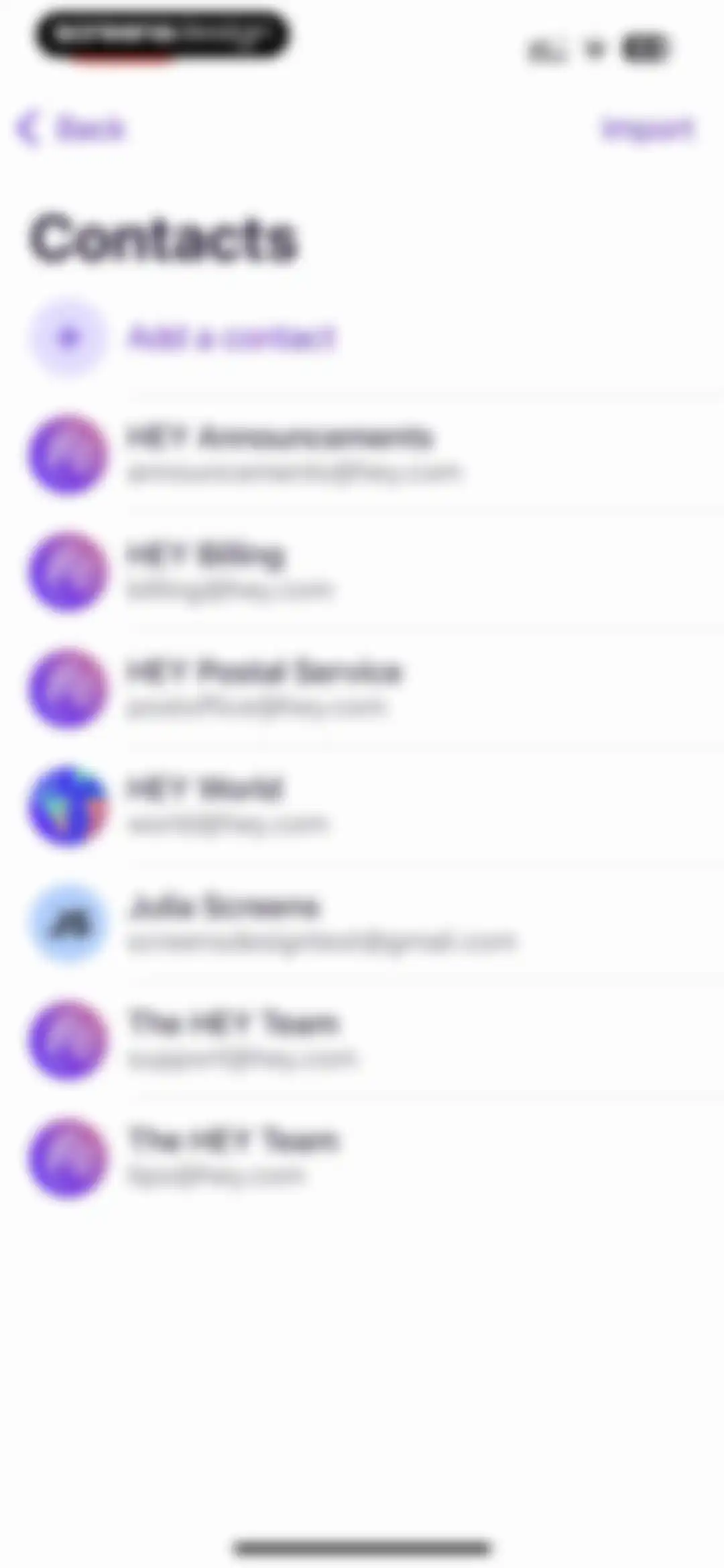 HEY Email screen 106