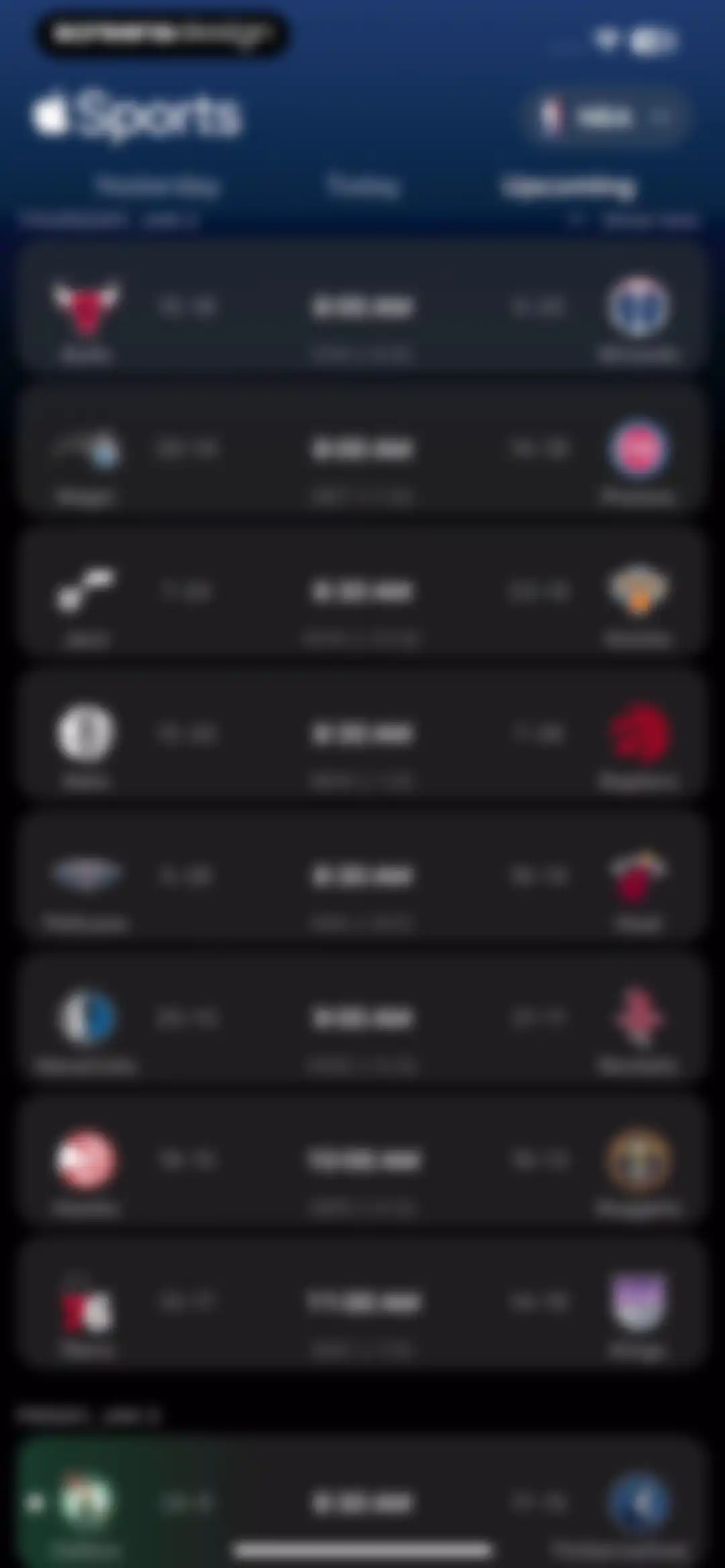 Apple Sports screen 36