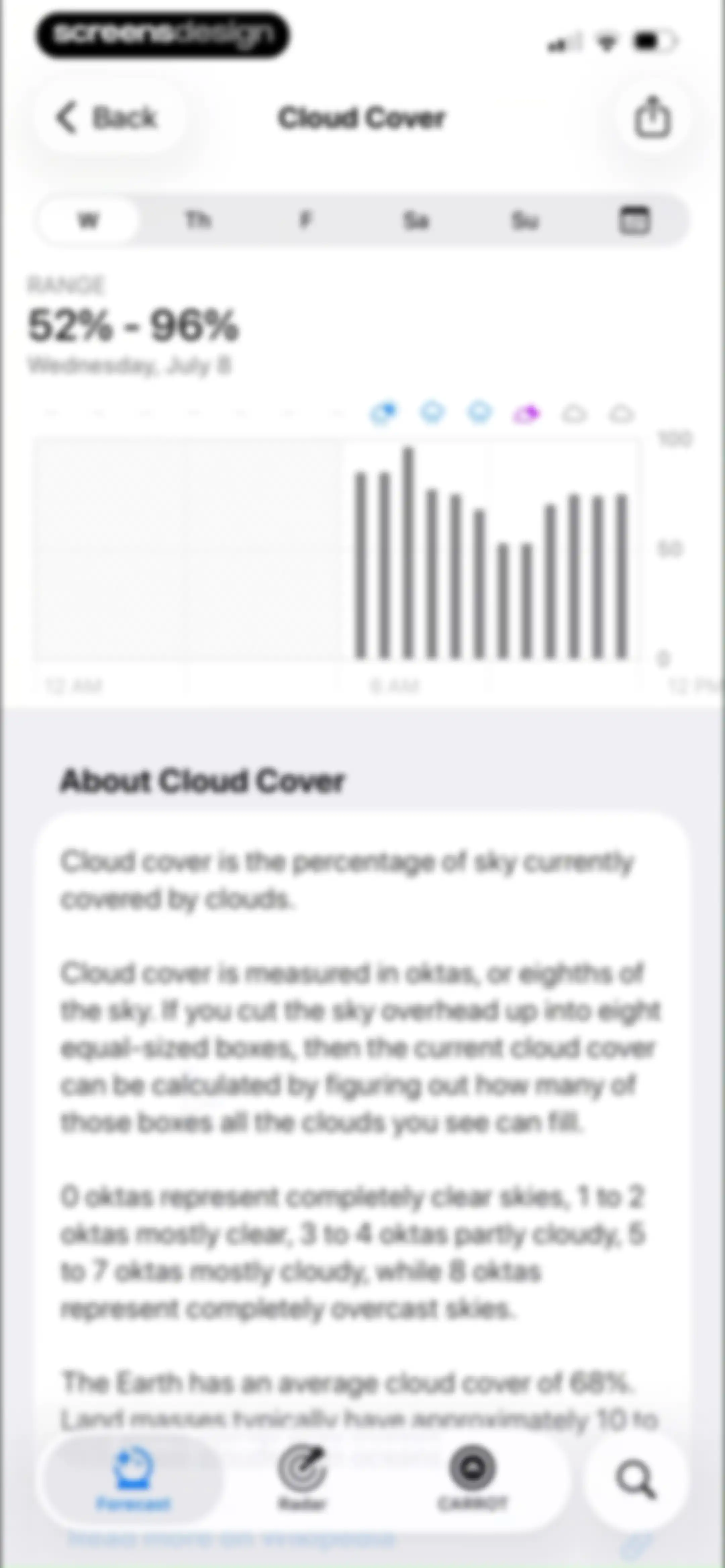CARROT Weather: Alerts & Radar screen 35