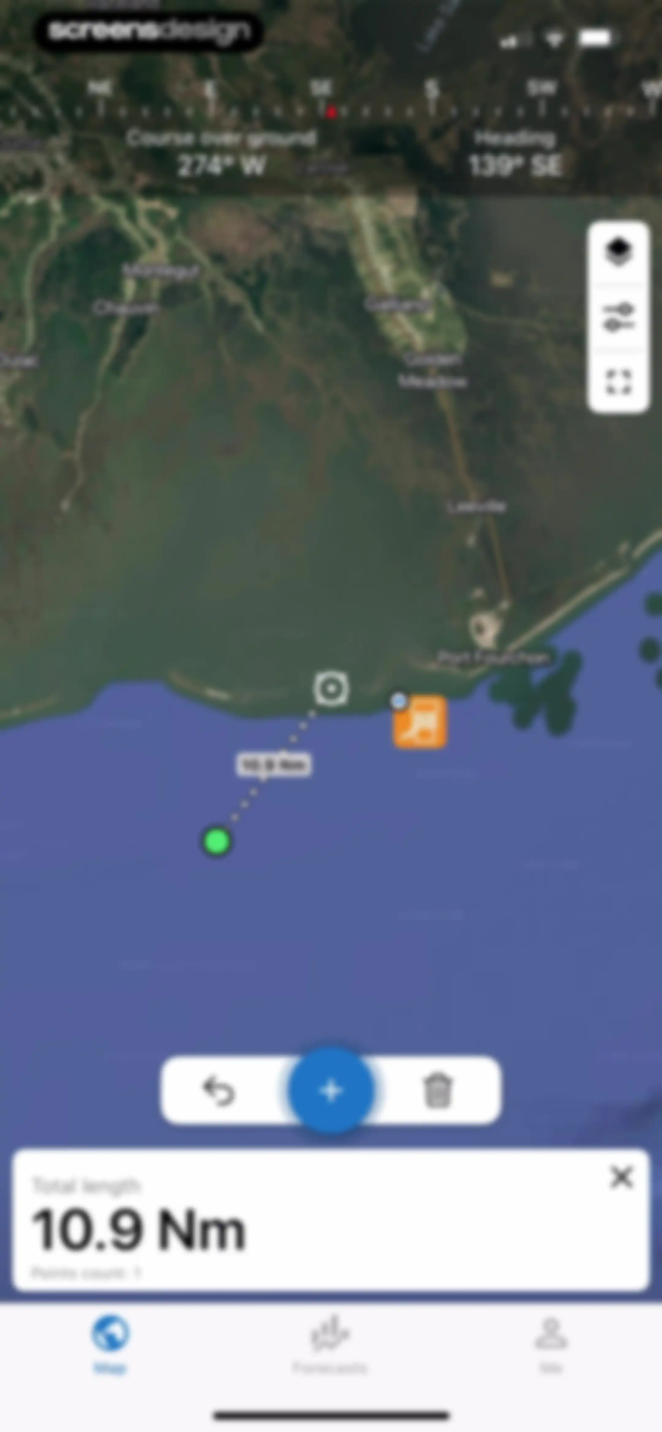 Fishing Points: Map & Forecast screen 36