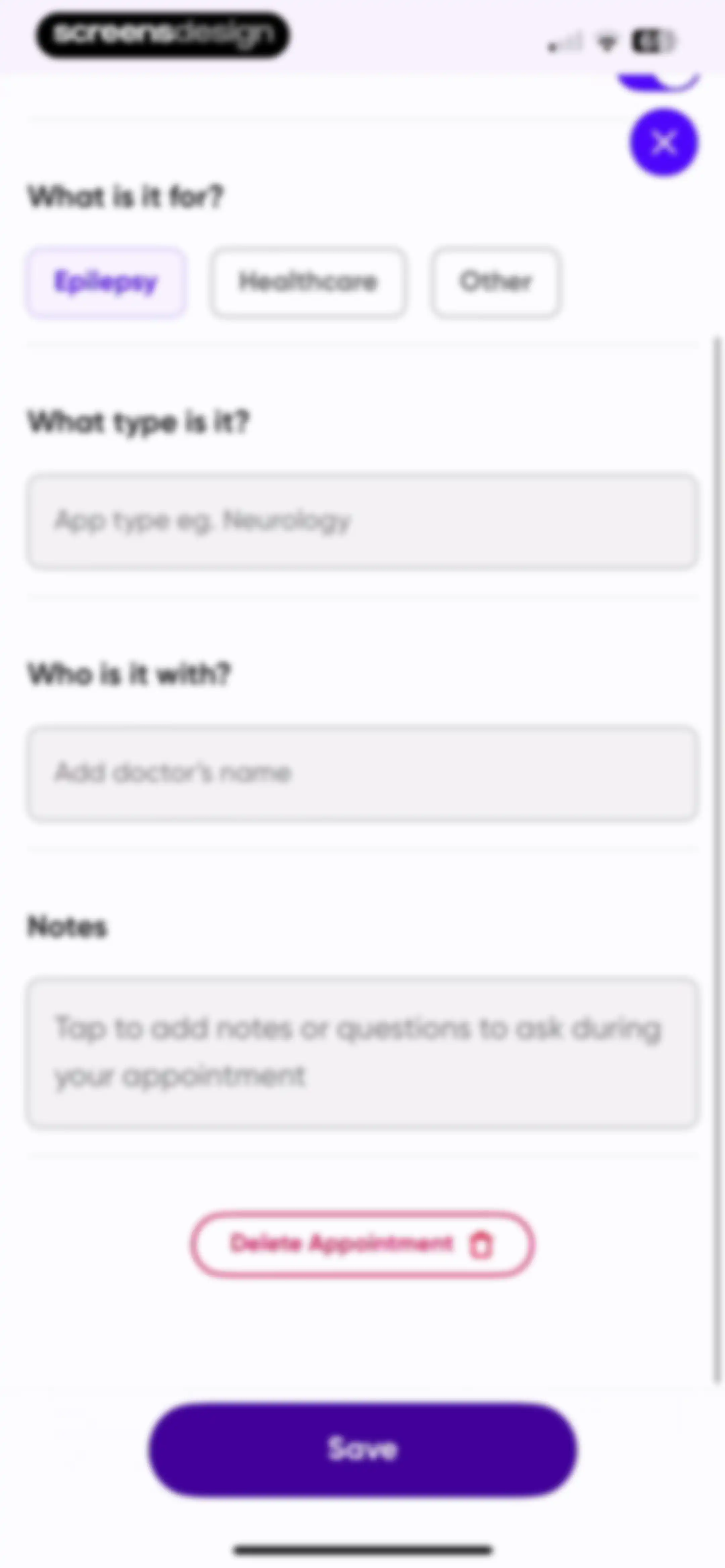 Epsy: Seizure Log for Epilepsy screen 116
