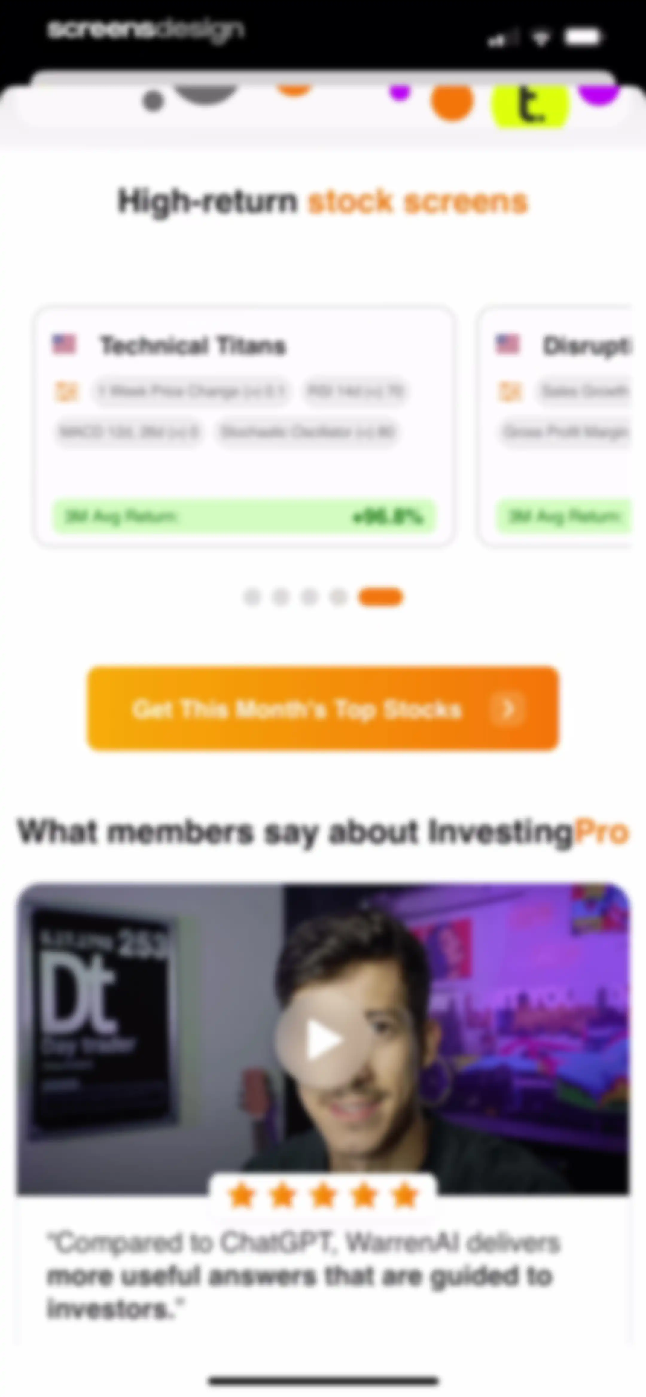 Investing.com: Stock Market screen 91