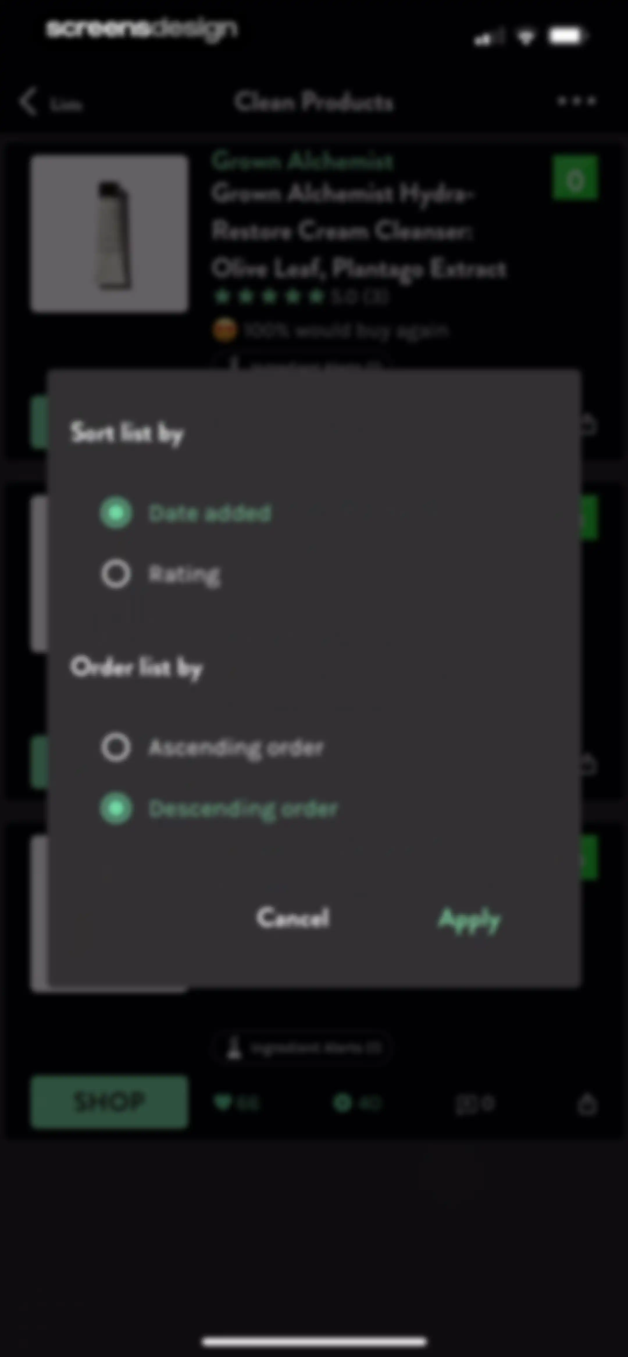 Think Dirty – Shop Clean screen 119