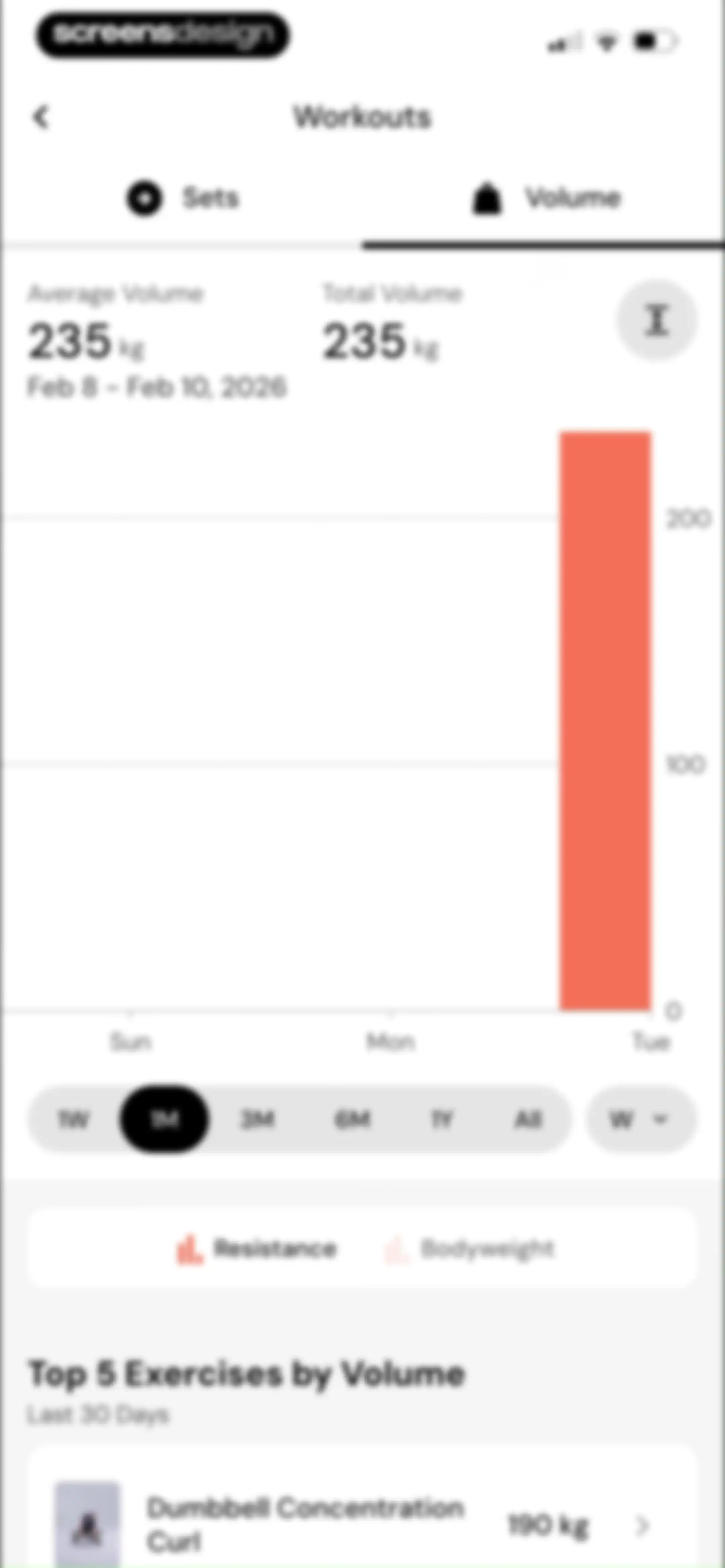 MacroFactor Workouts - Tracker screen 123