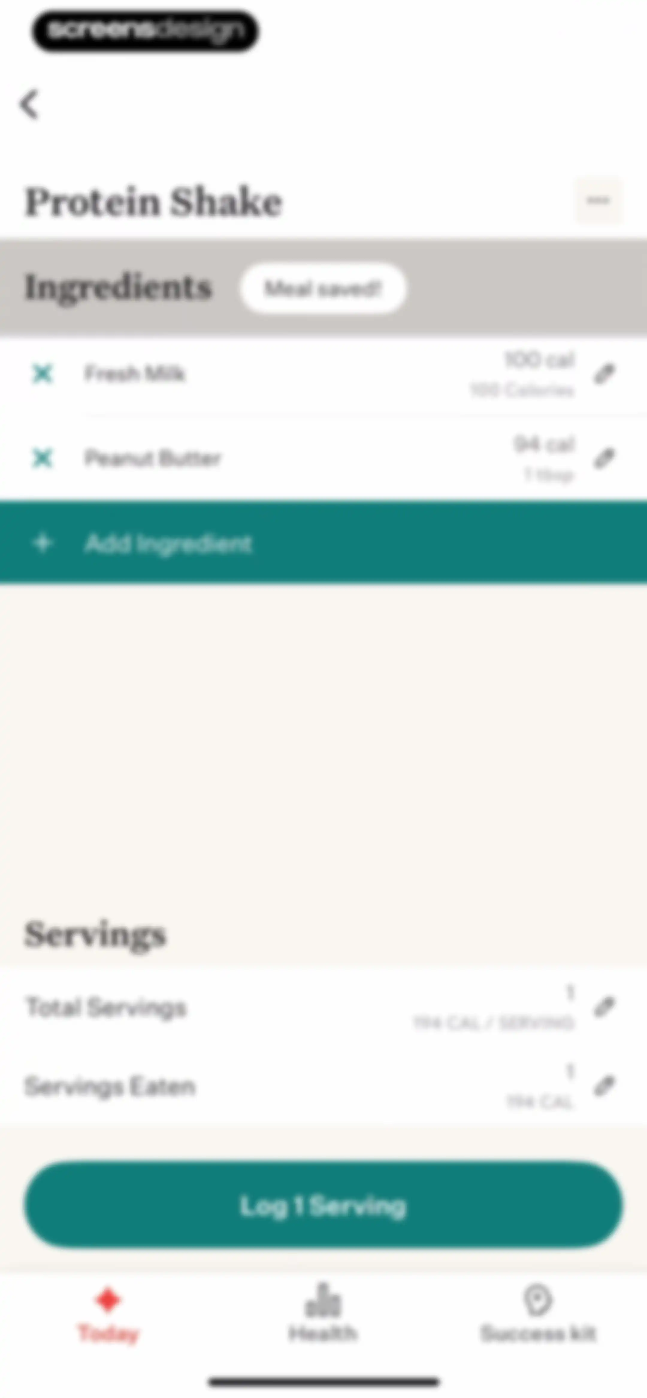Noom Weight Loss, Food Tracker screen 209