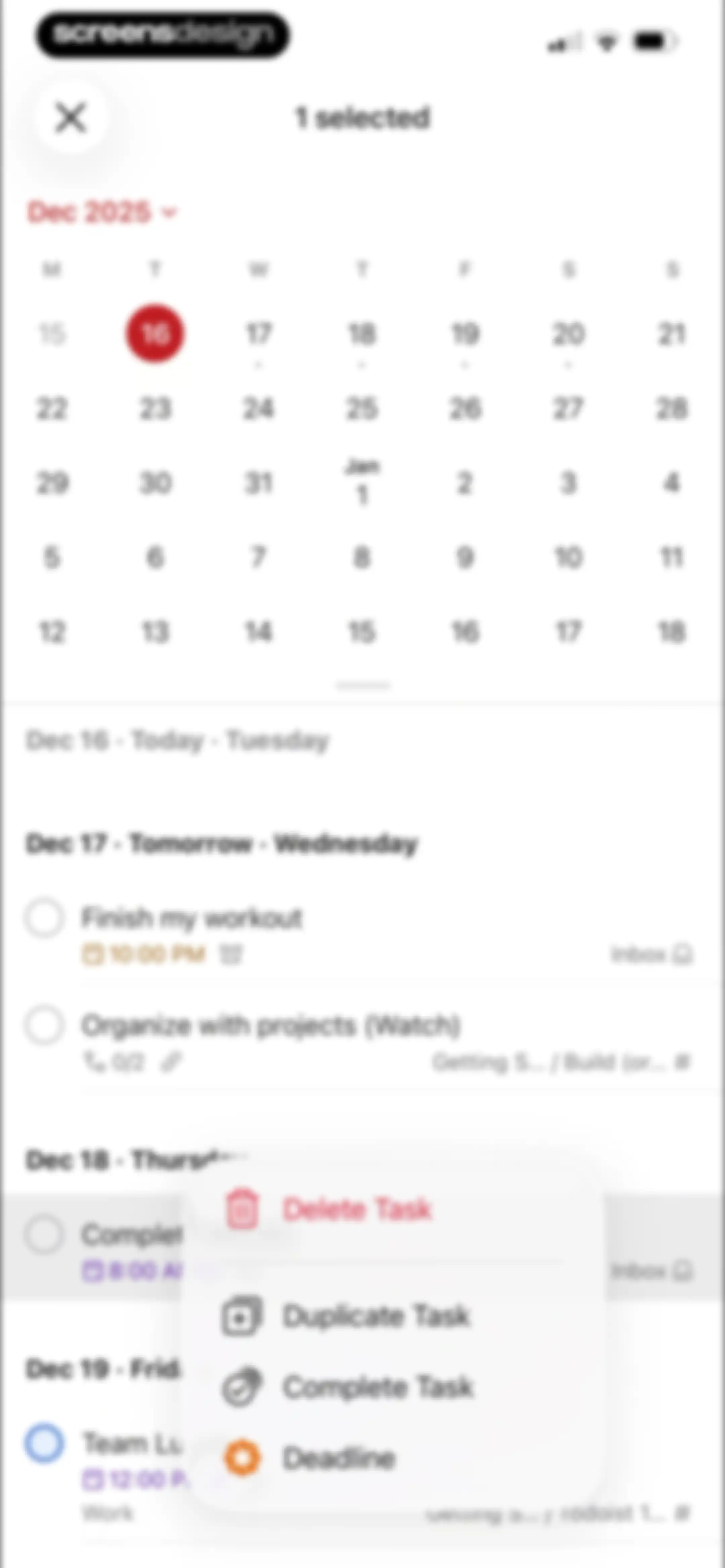 Todoist: To Do List & Calendar screen 123