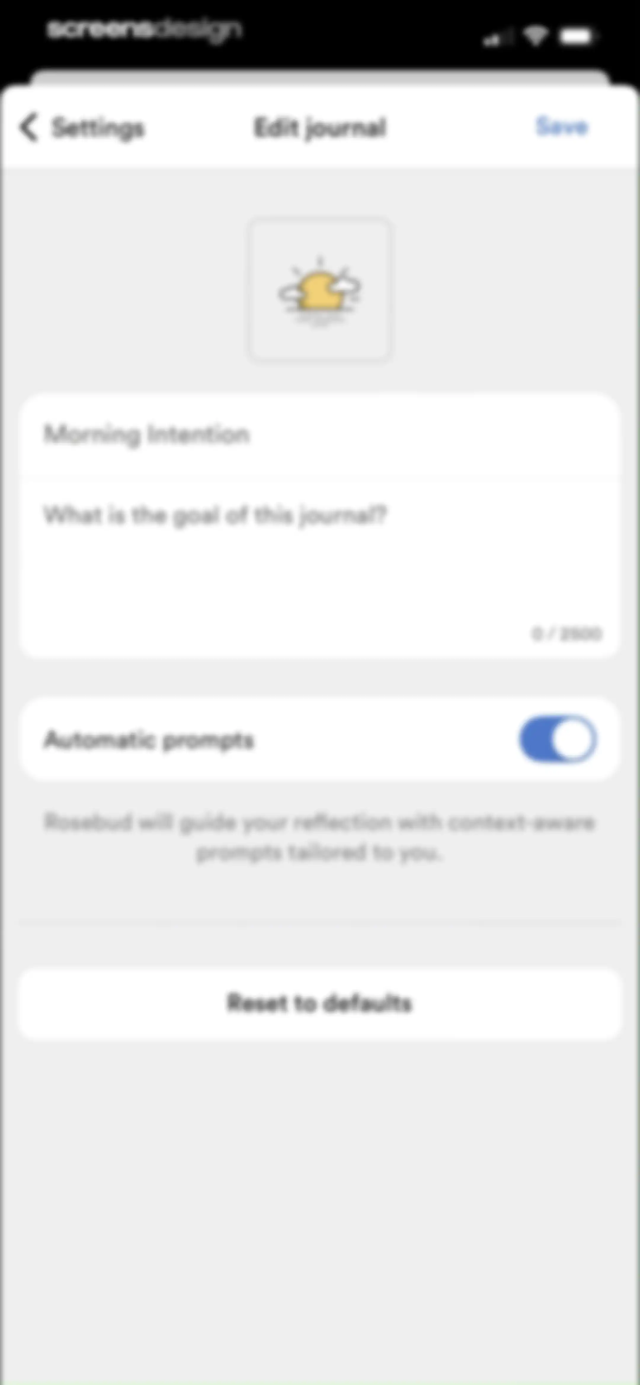 Rosebud: AI Journal & Diary screen 122