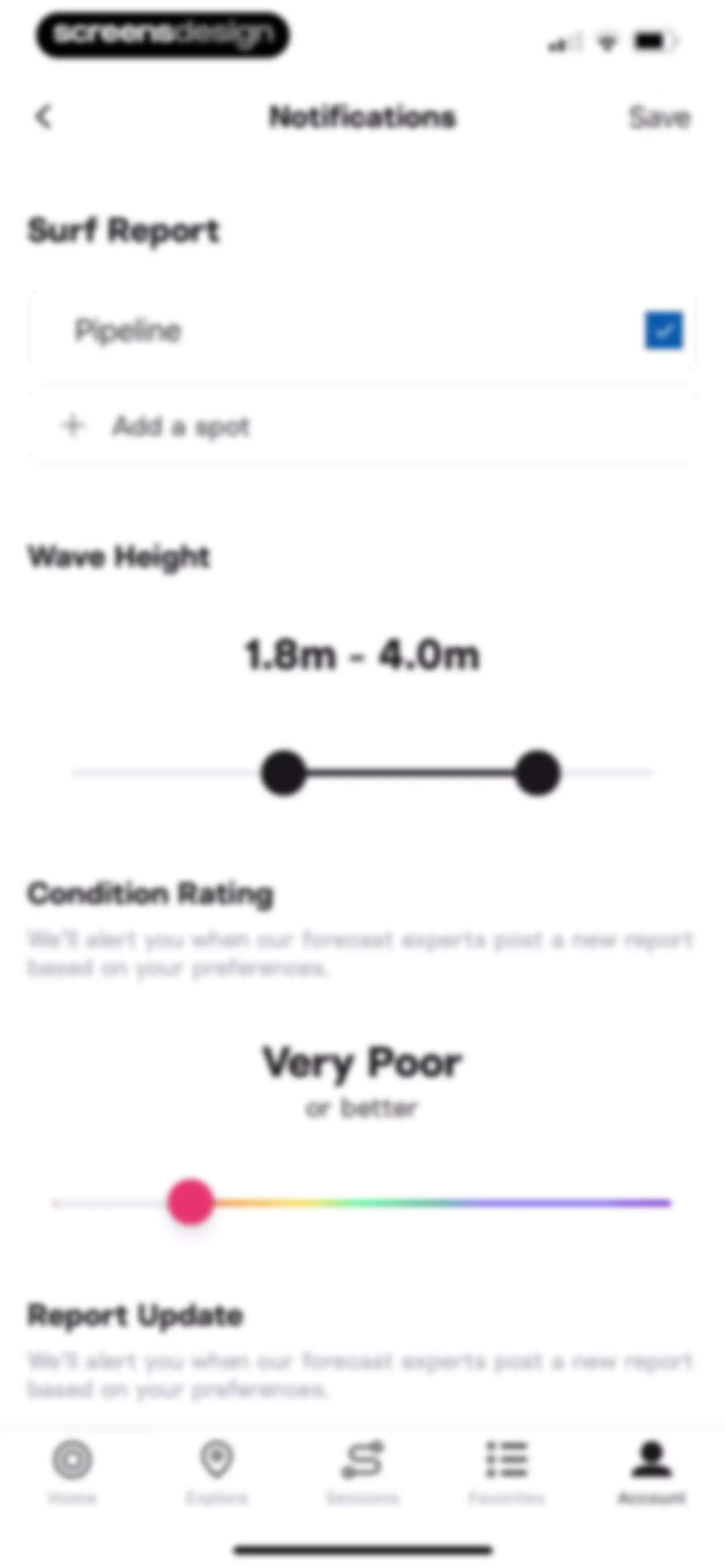 Surfline: Wave & Surf Reports screen 102