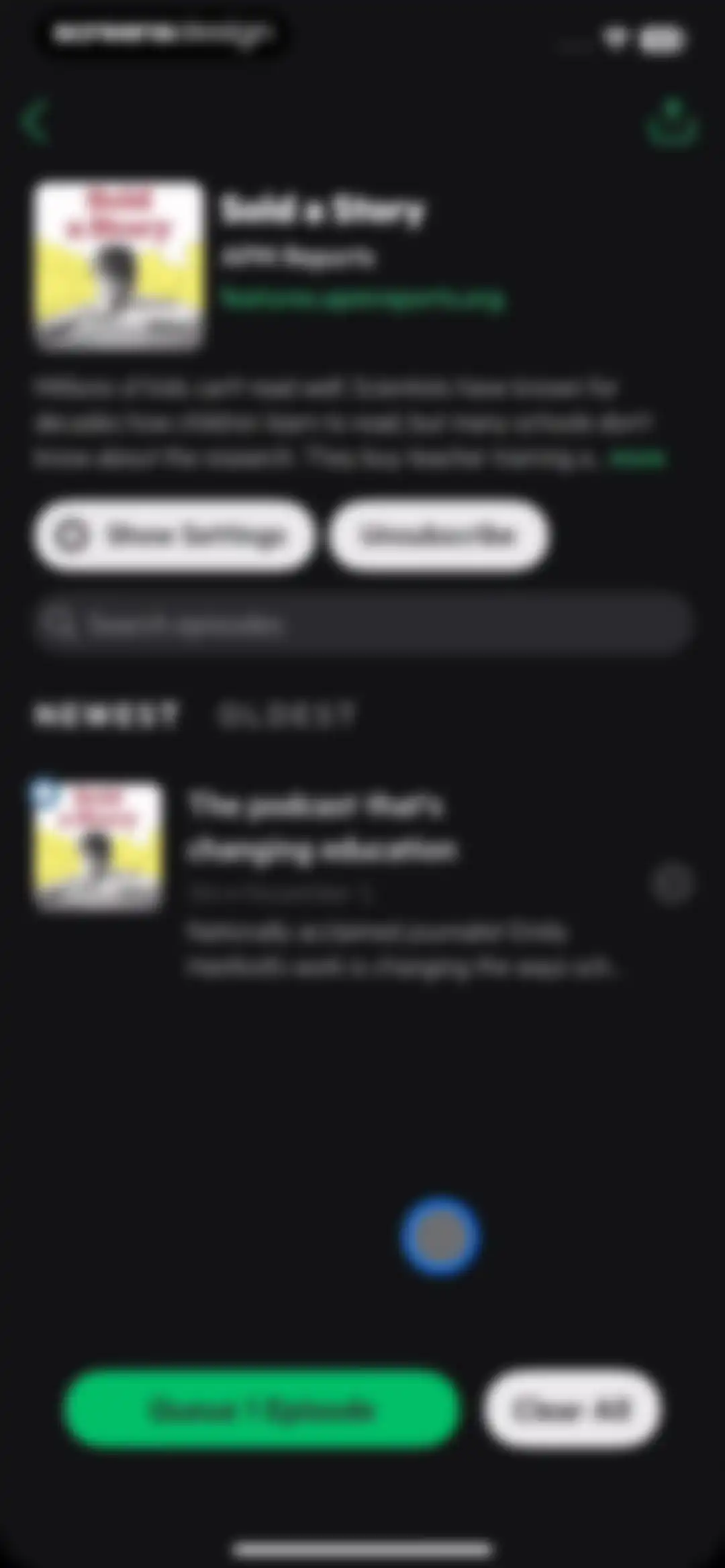 Castro: Podcast App & Player screen 62