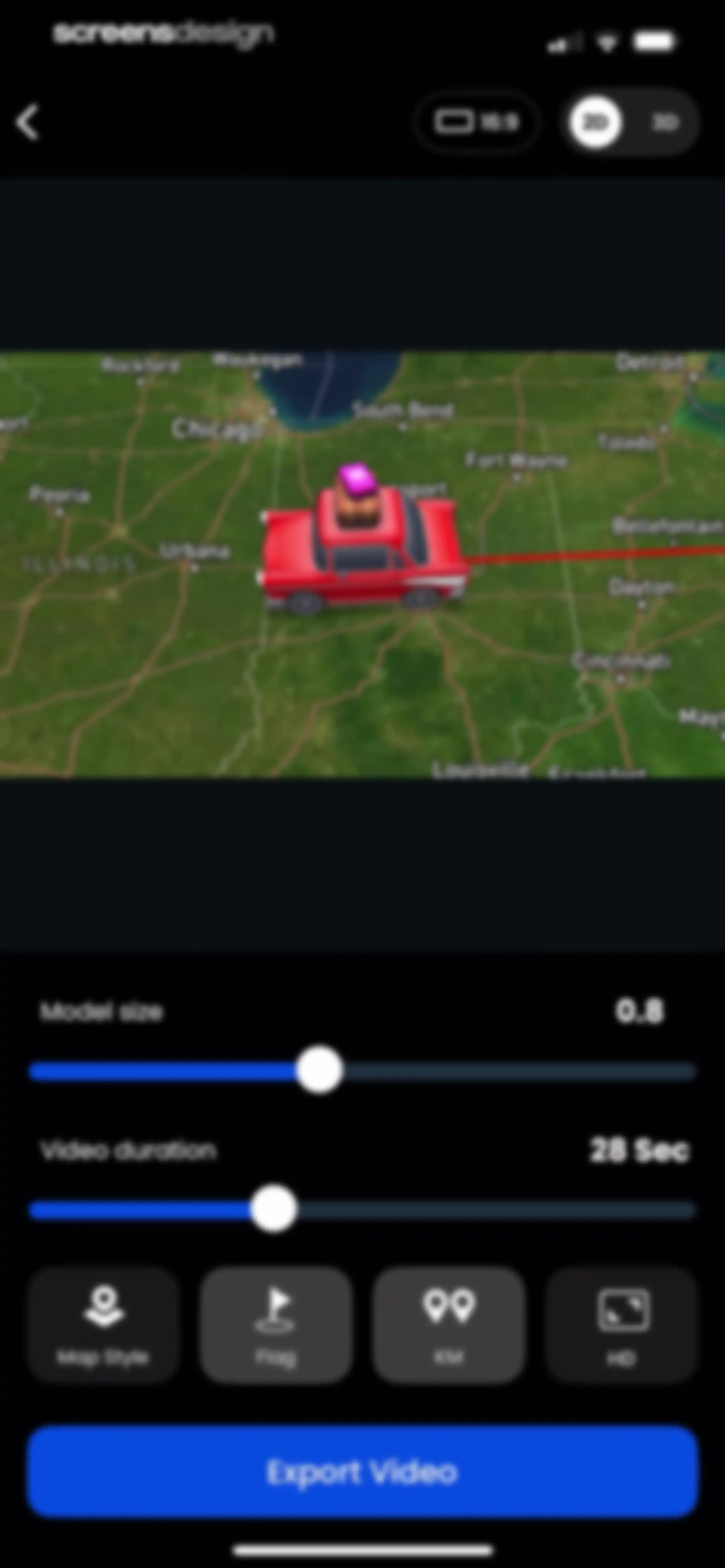 TravelAnimator: Journey Route screen 79