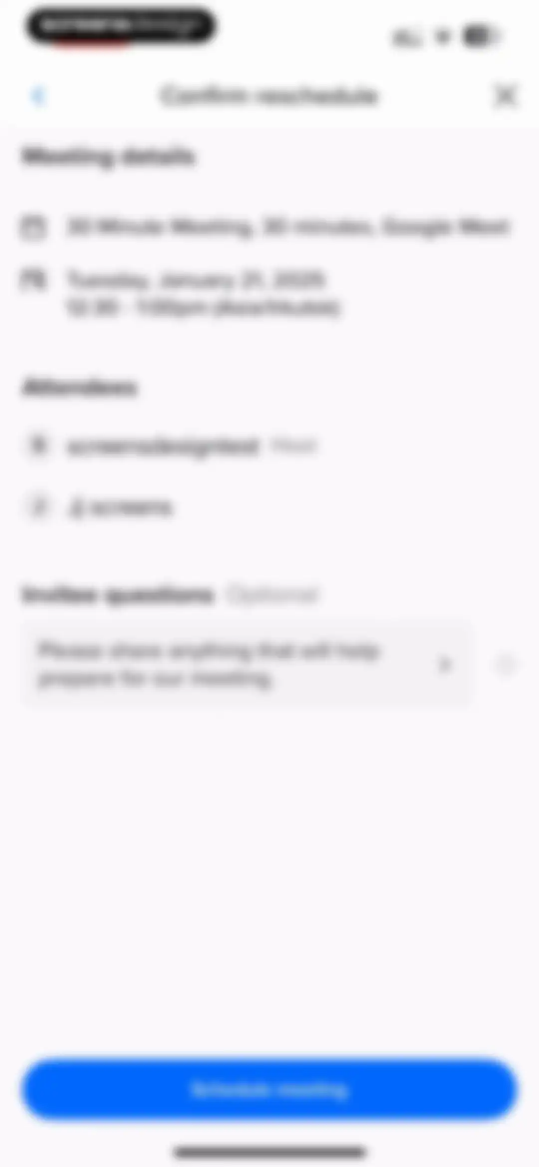 Calendly Mobile screen 75